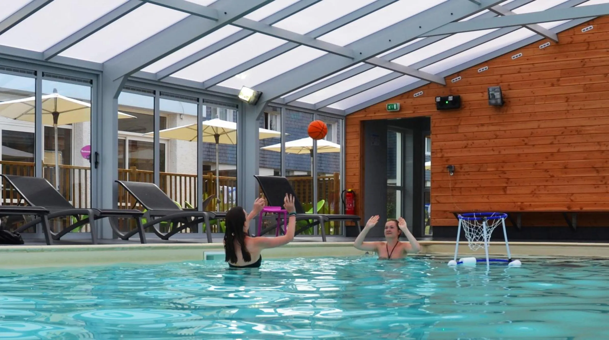 Swimming pool in VVF La côte d'Emeraude Saint-Cast-le-Guildo