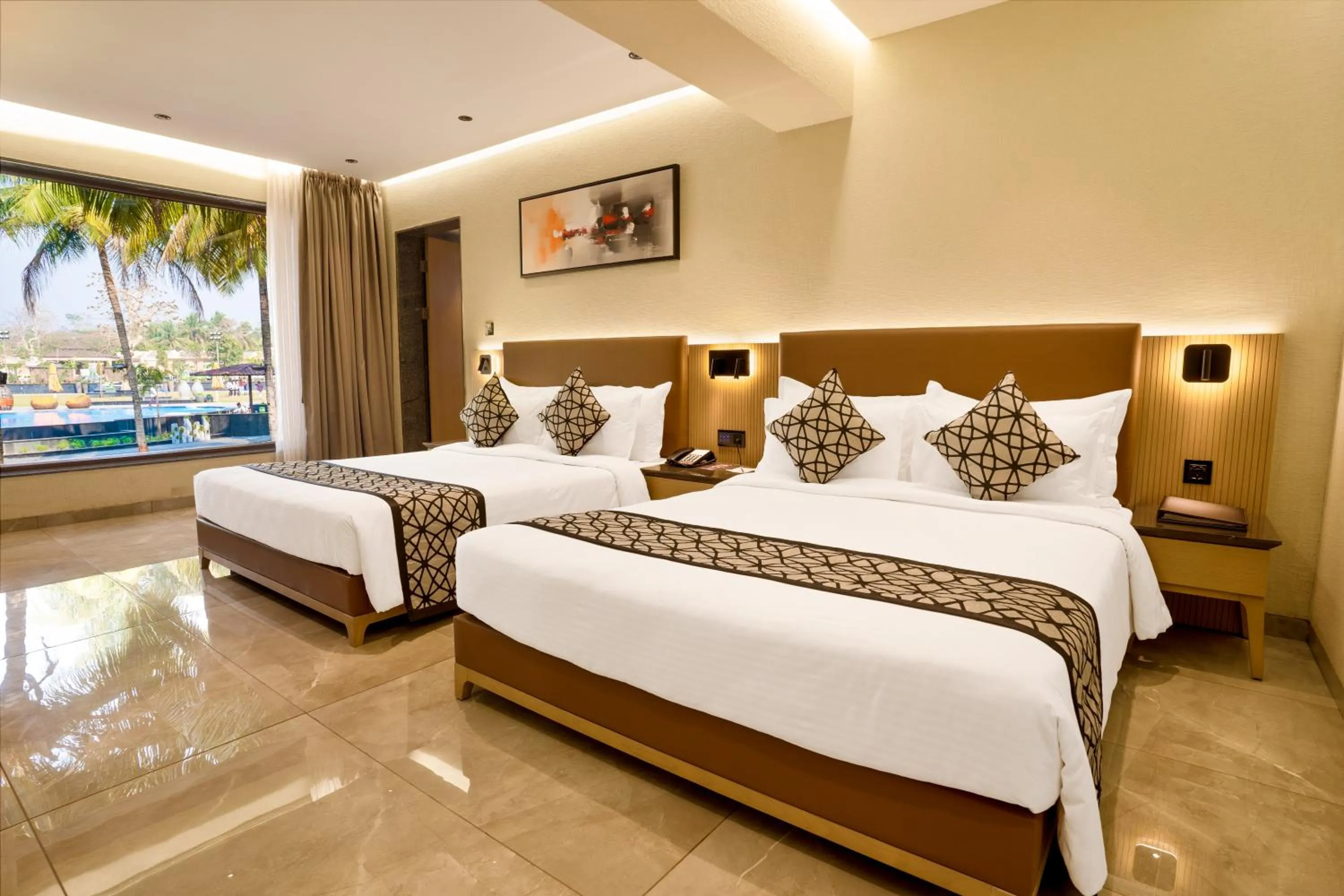 Bed in Treat Resort Silvassa
