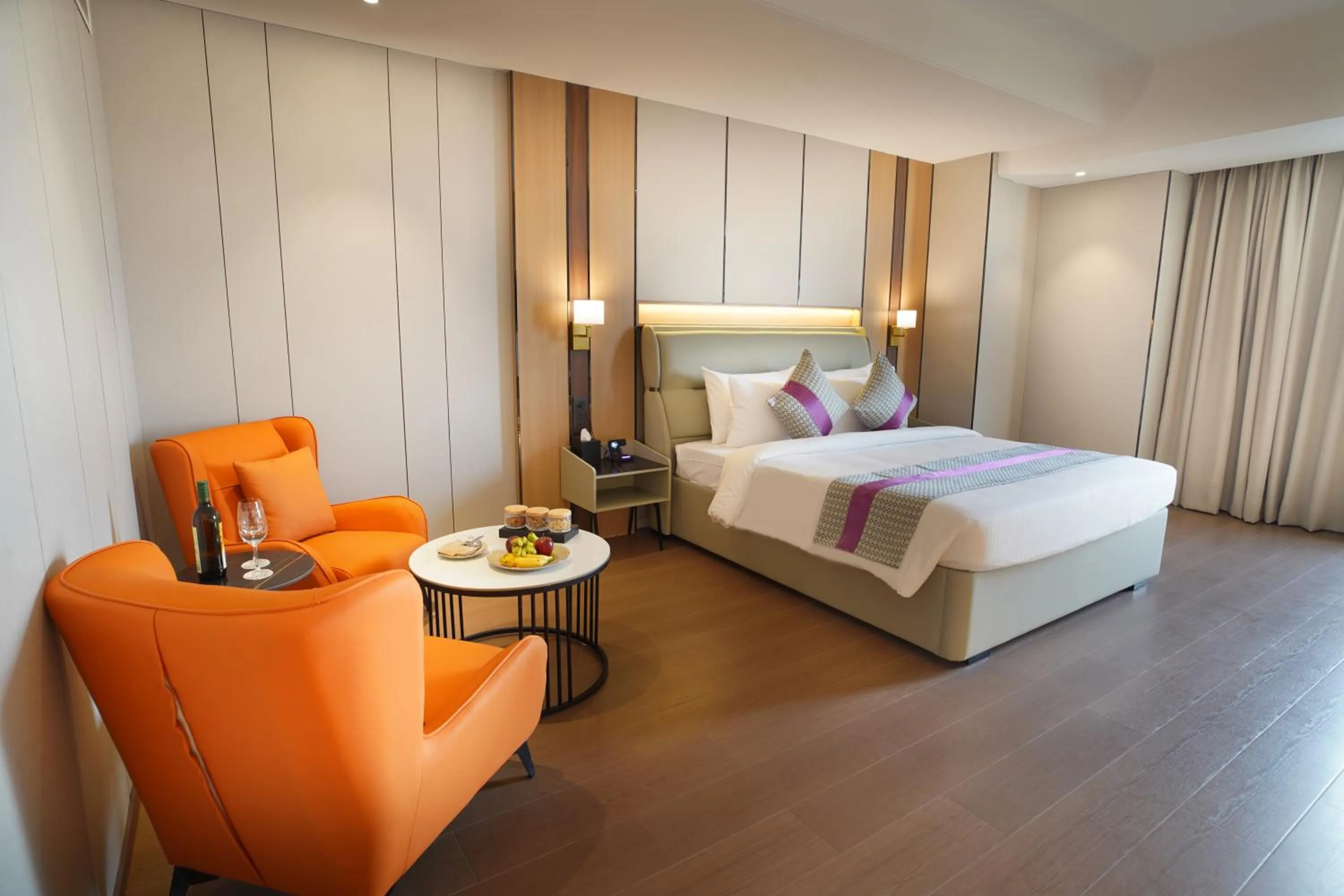 Bedroom, Bed in Orchid Hotel Chandigarh,Zirakpur