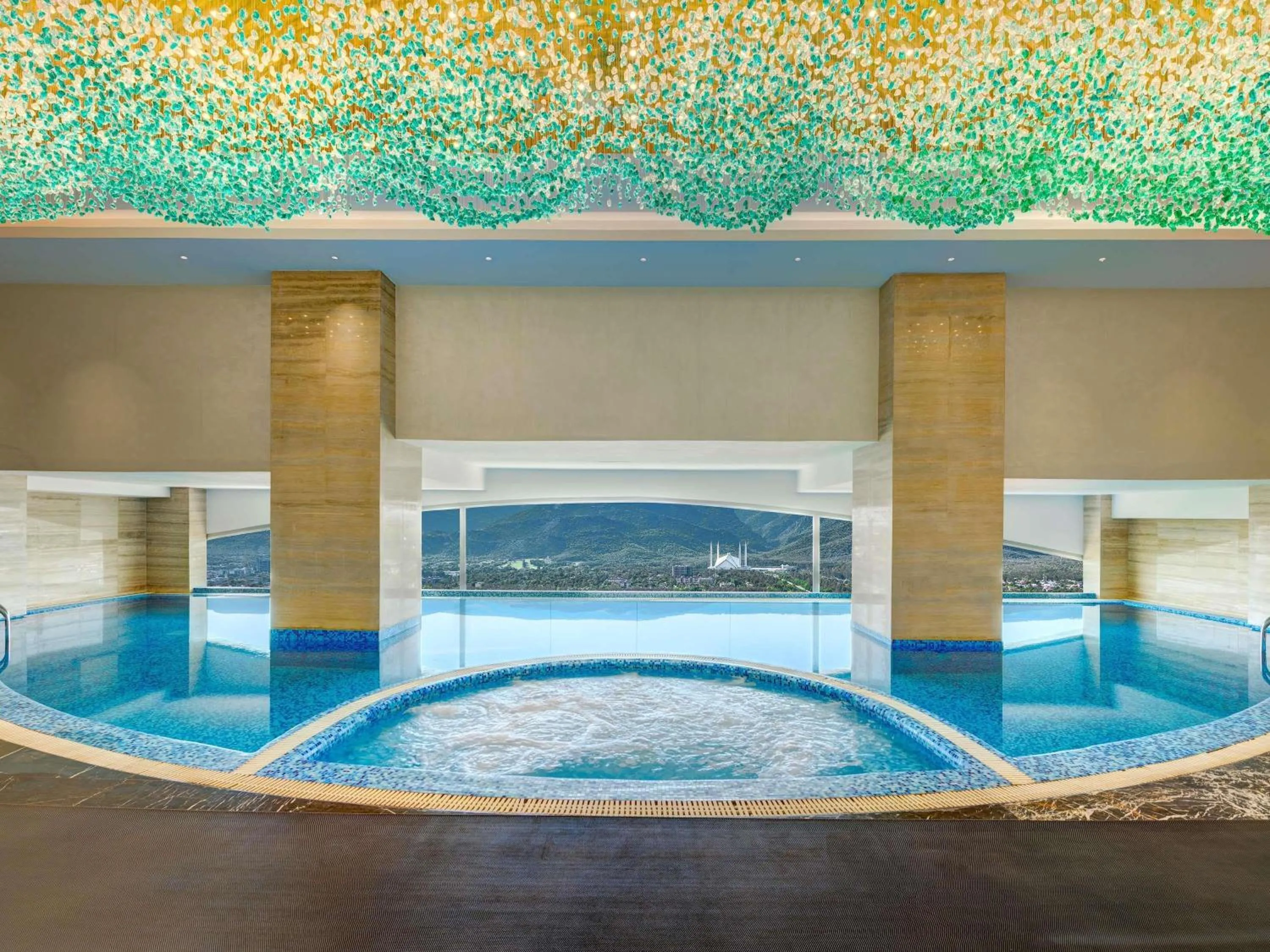 Pool view in Movenpick Hotel Centaurus Islamabad