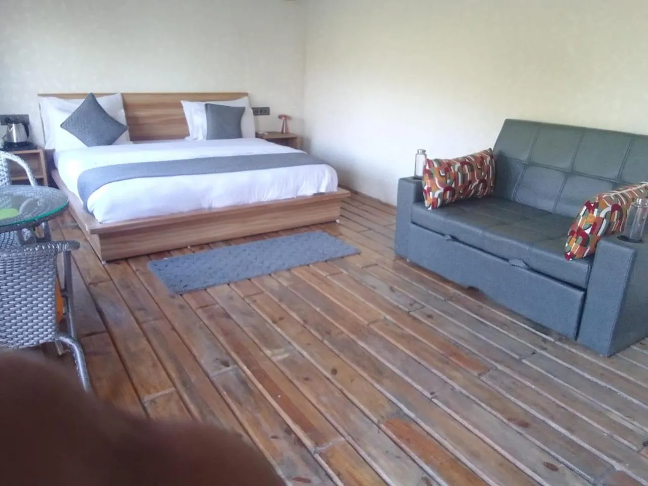 Bed in Anupraas Resort