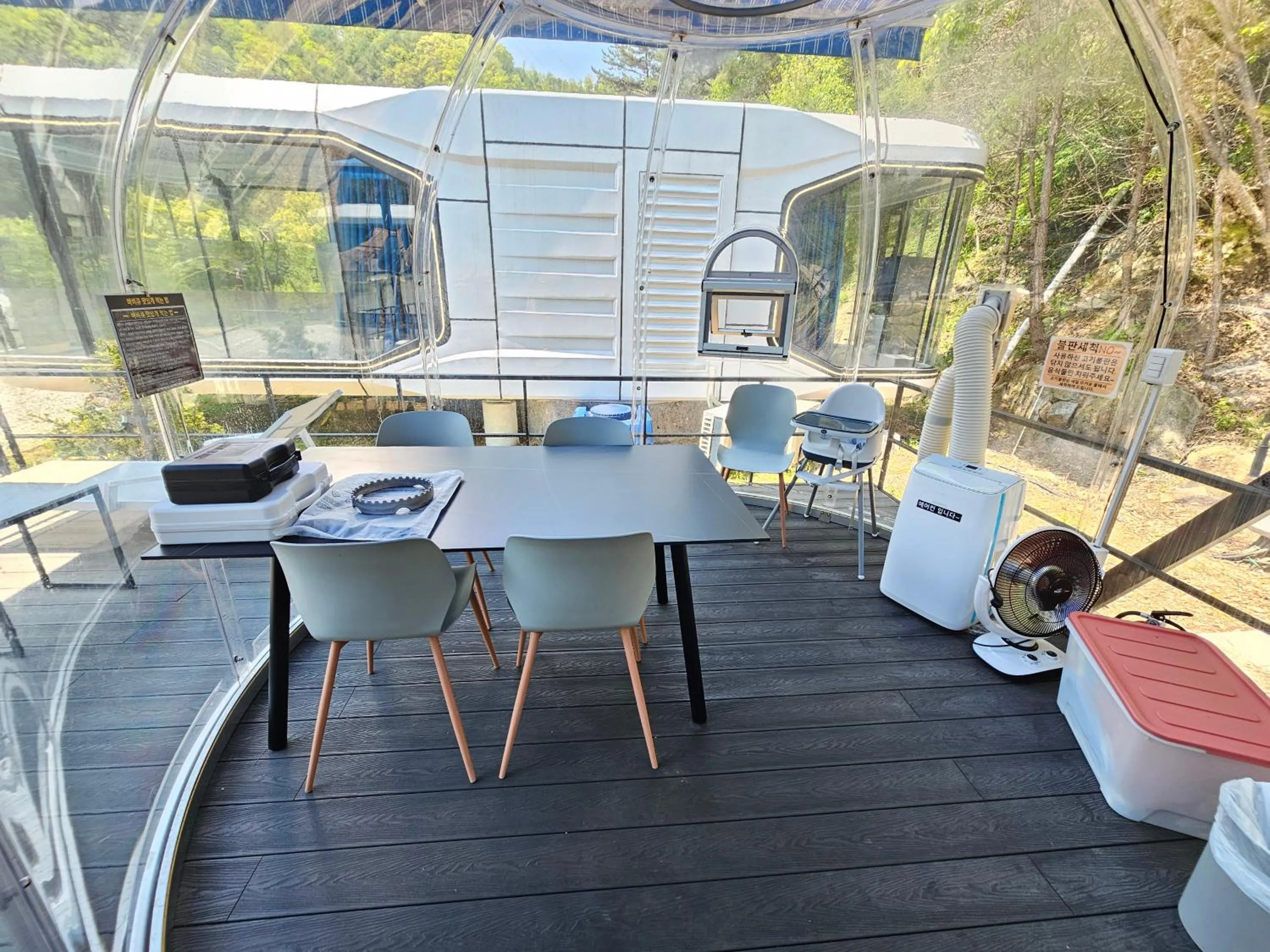 Patio in Galaxy X Hotel Type Caravan Glamping & Pension