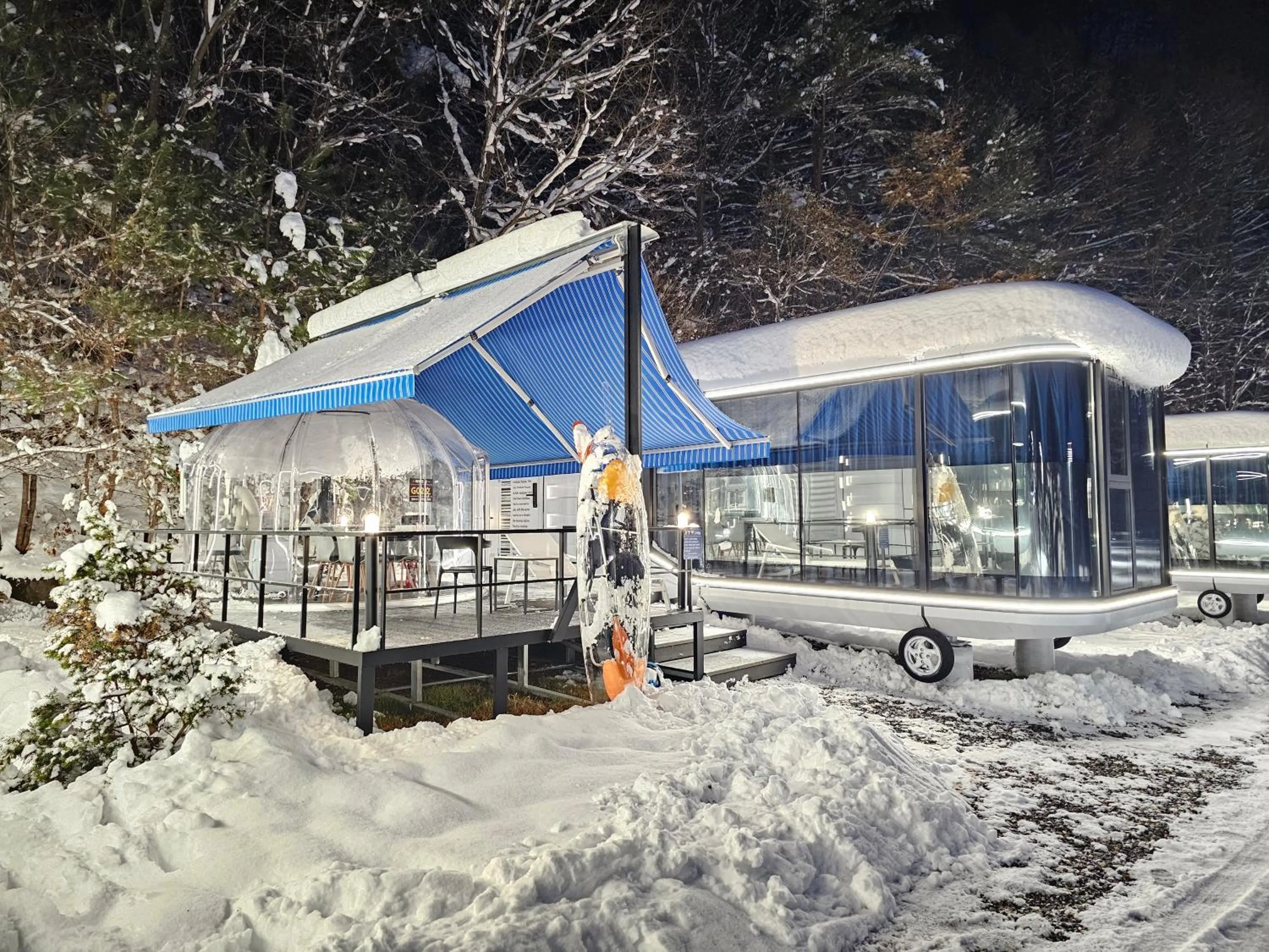 Winter in Galaxy X Hotel Type Caravan Glamping & Pension