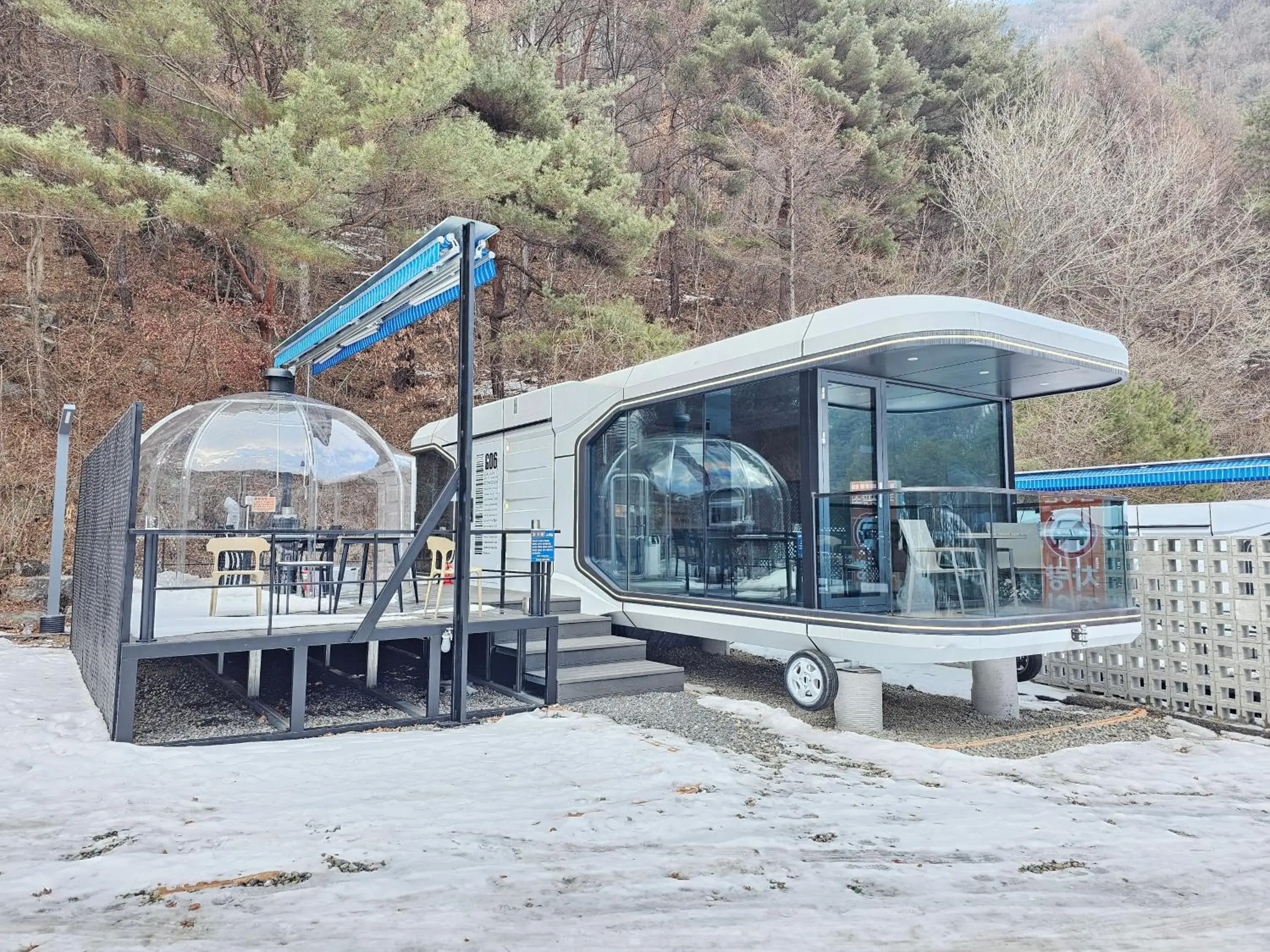 Deluxe Double Room with Balcony - single occupancy in Galaxy X Hotel Type Caravan Glamping & Pension Deluxe Double Room with Balcony - single occupancy in Galaxy X Hotel Type Caravan Glamping & Pension