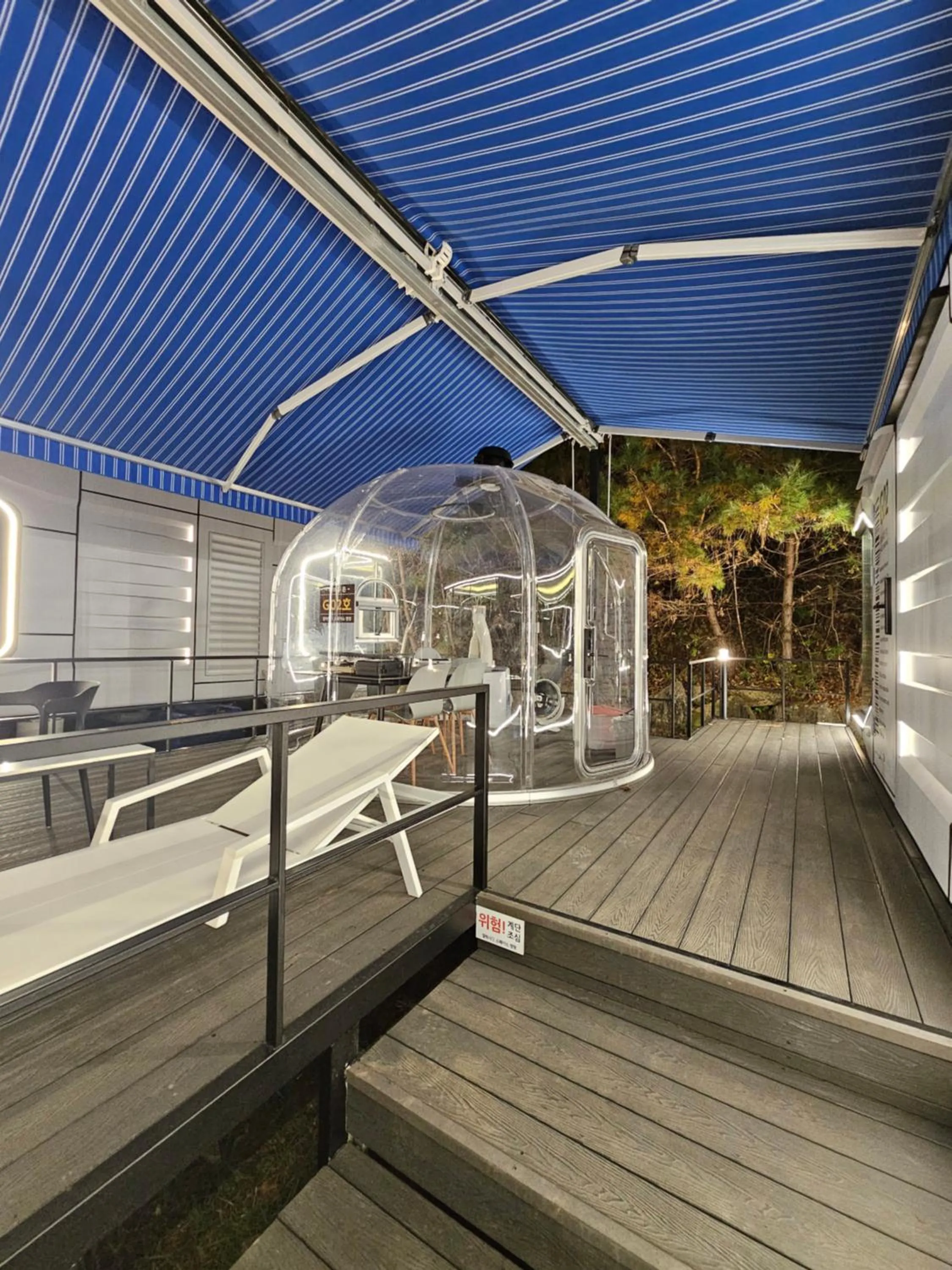 Balcony/Terrace in Galaxy X Hotel Type Caravan Glamping & Pension