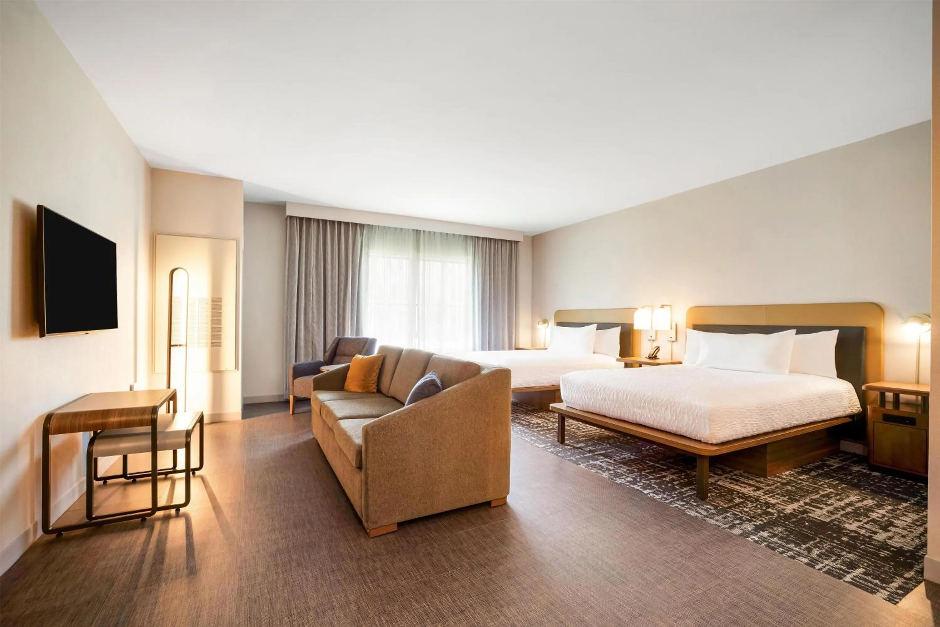 Living room, Bed in Homewood Suites By Hilton Madison Huntsville