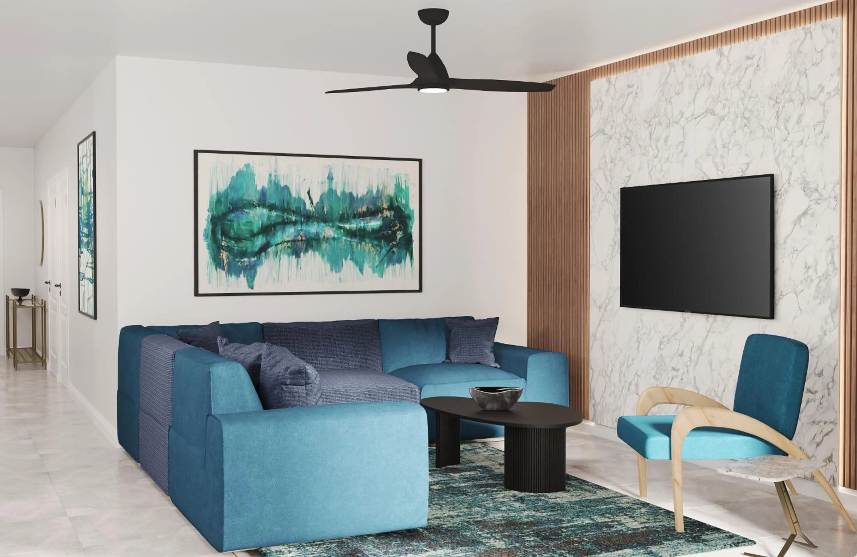 Communal lounge/ TV room in Villatel Orlando Resort, Apartments by Marriott Bonvoy