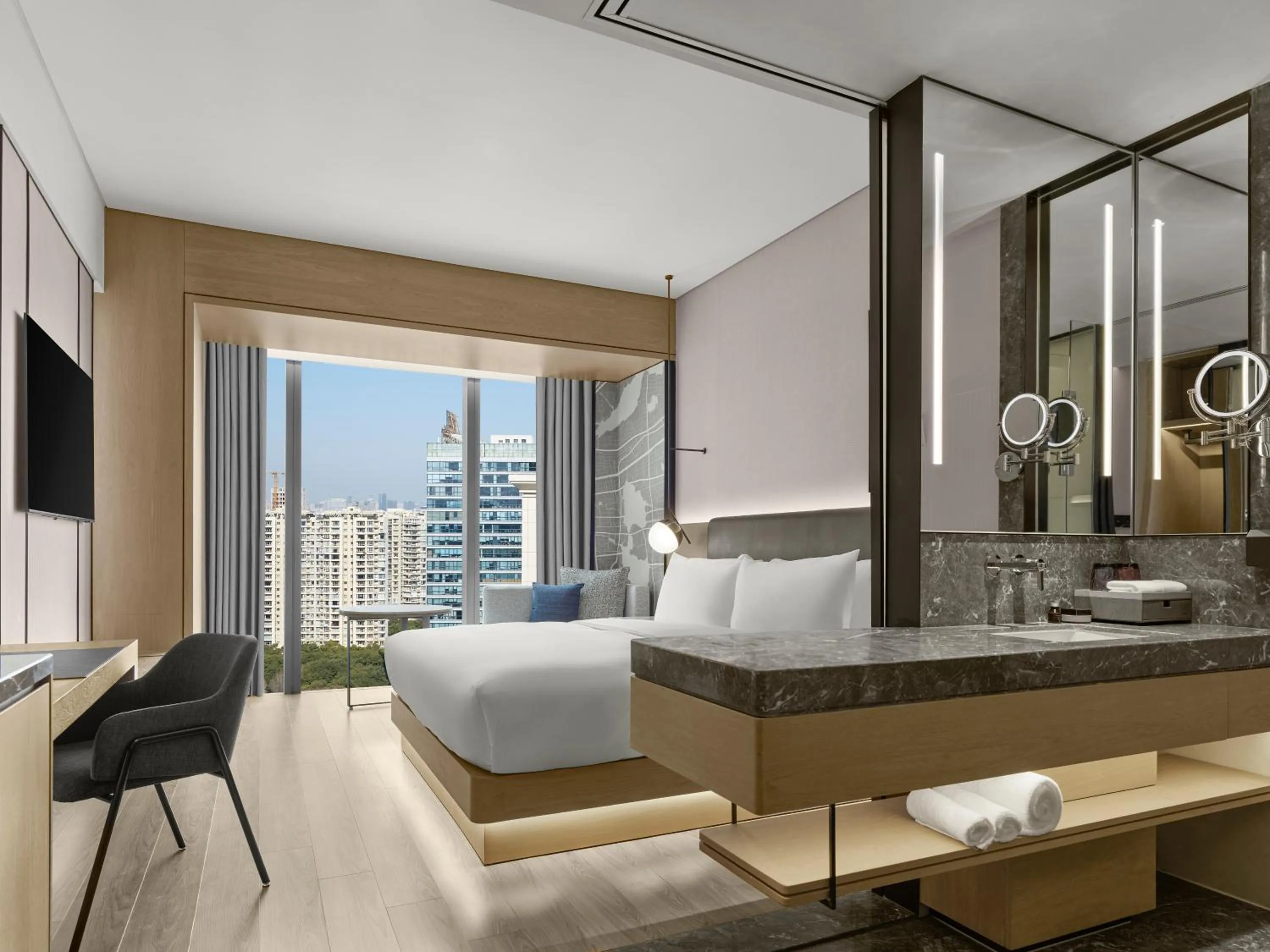 Bed in AC Hotel Suzhou Industrial Park