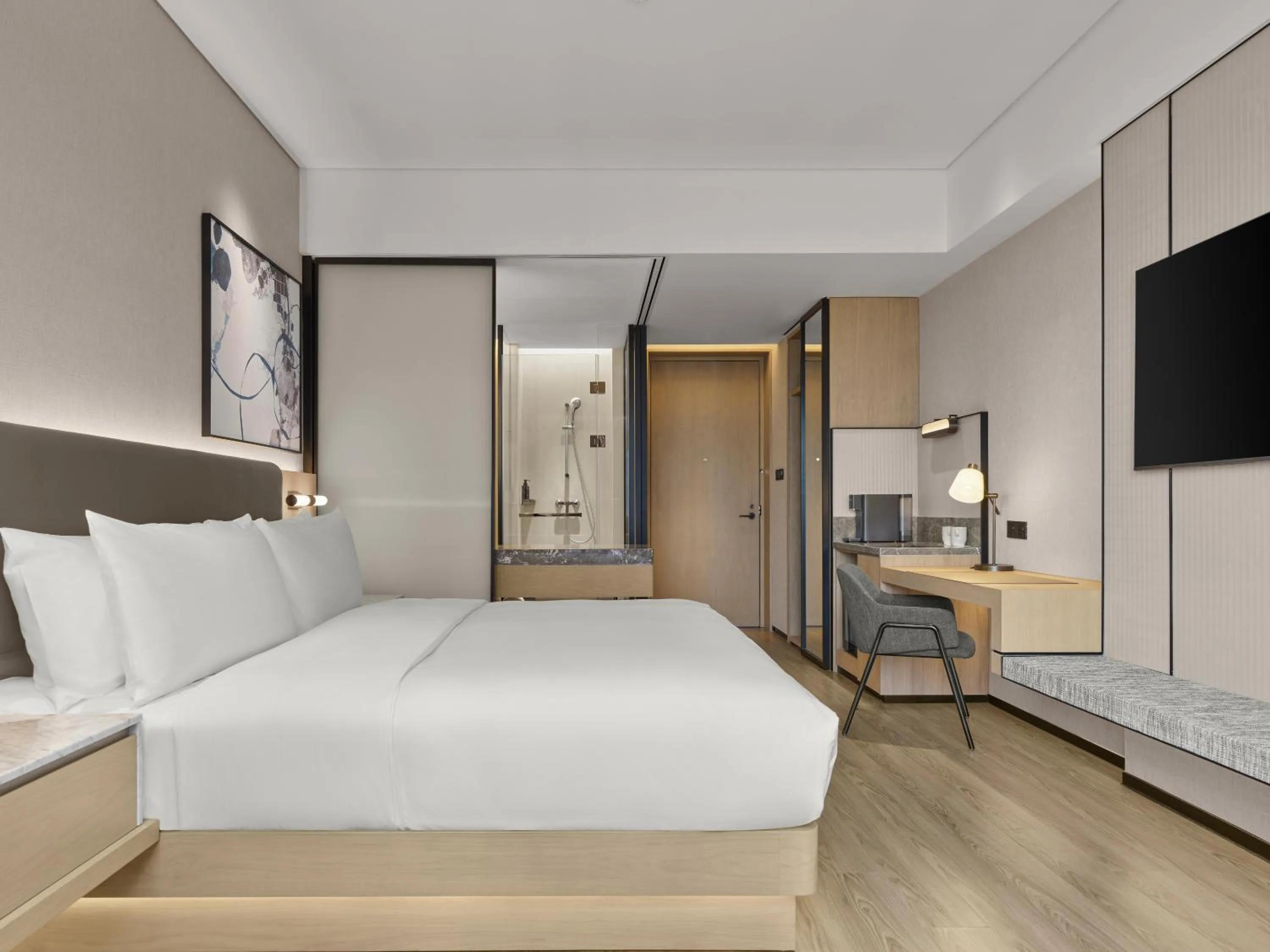 Bed in AC Hotel Suzhou Industrial Park