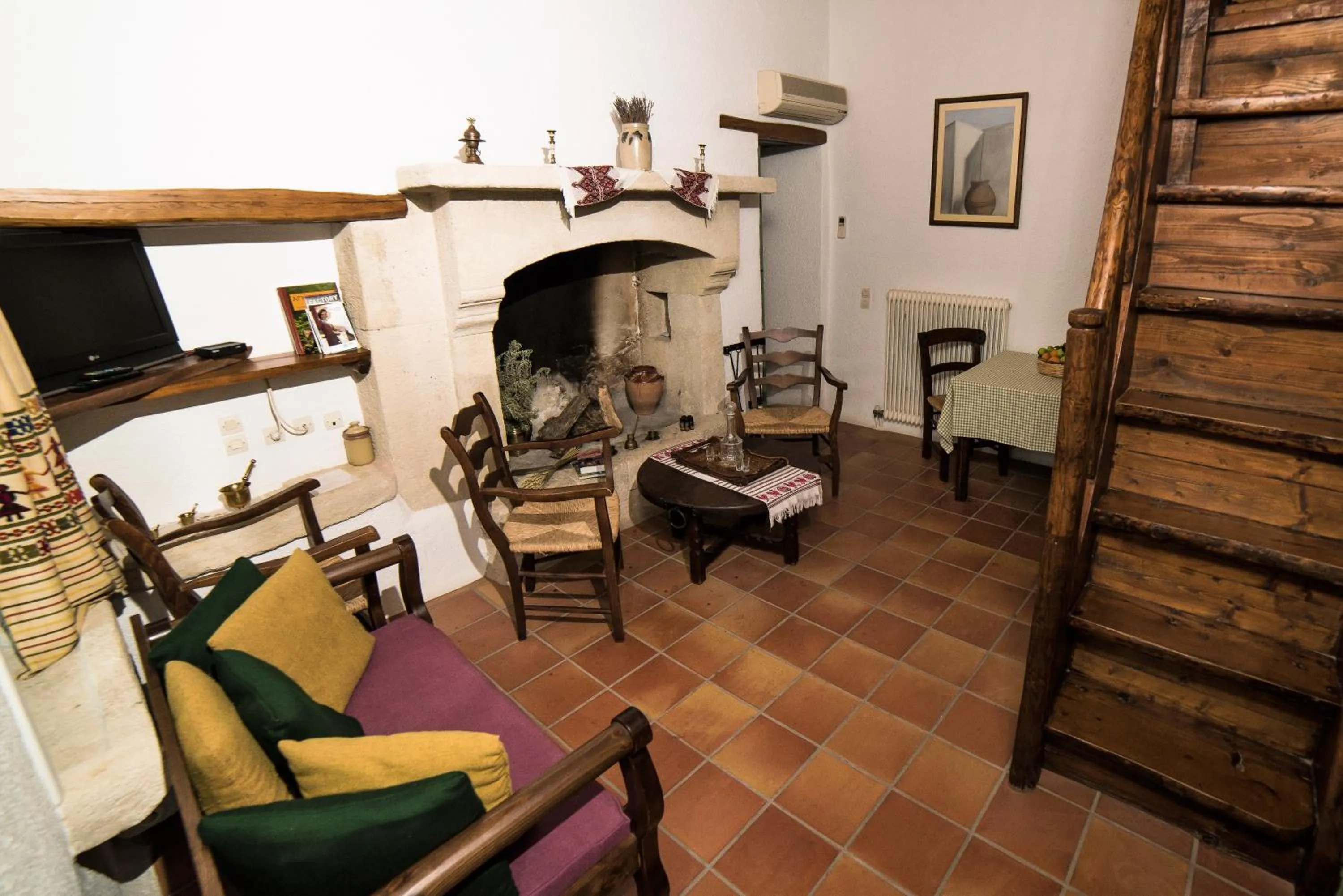 Living room in Villa Archanes