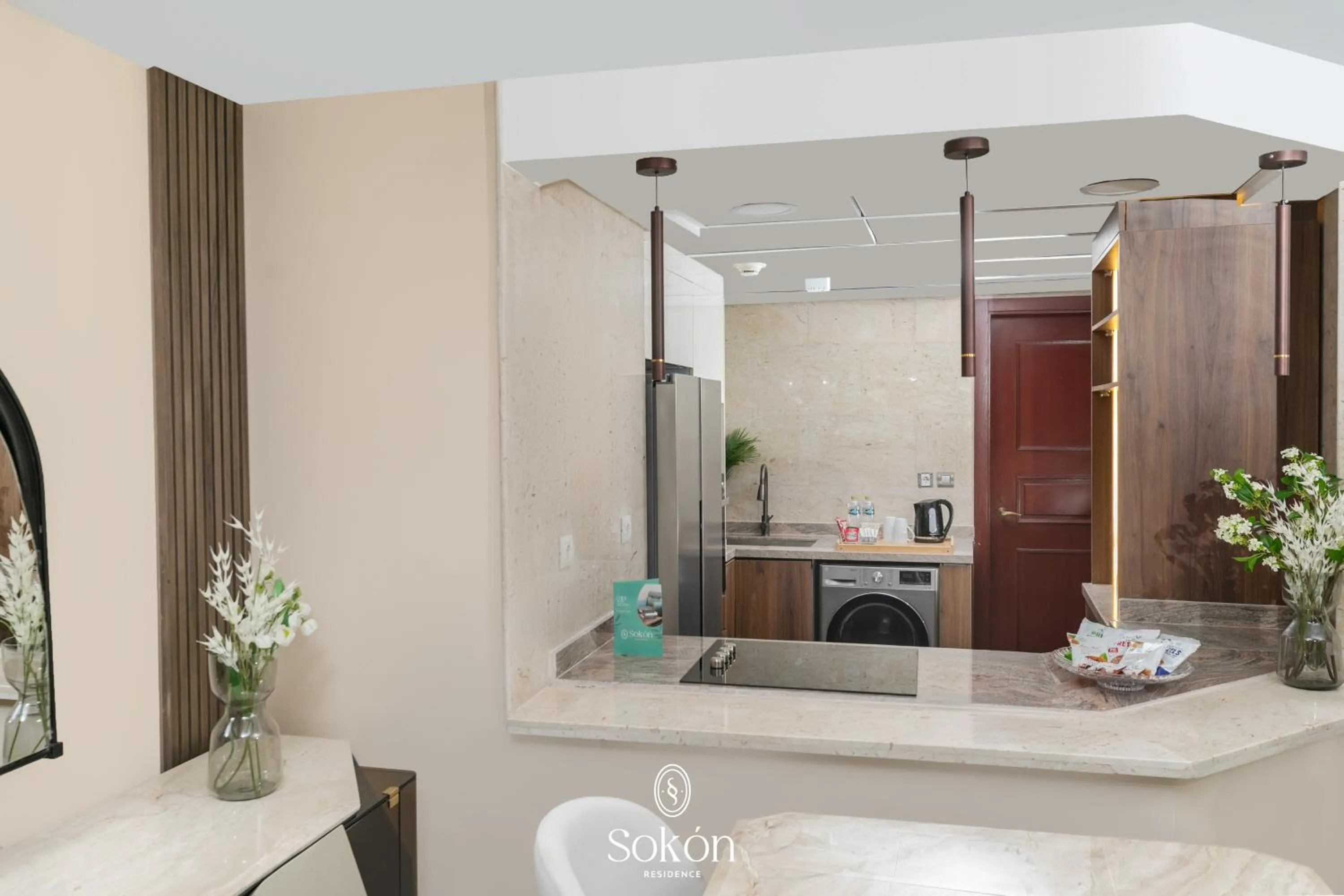 kitchen in Sokon Residence Partial Nile view at Maadi