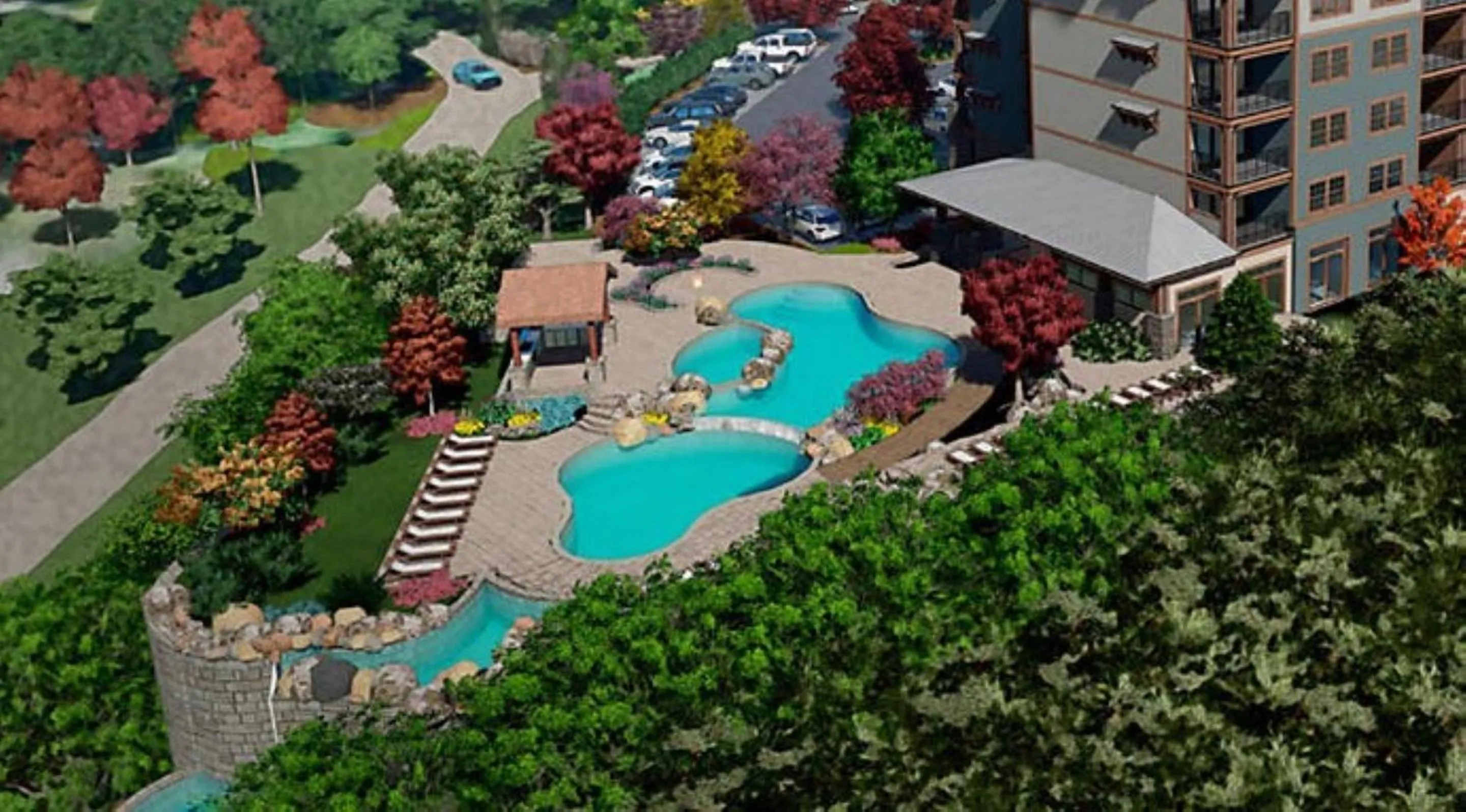 Swimming pool in Hilton Vacation Club Mill Springs Lodge Pigeon Forge