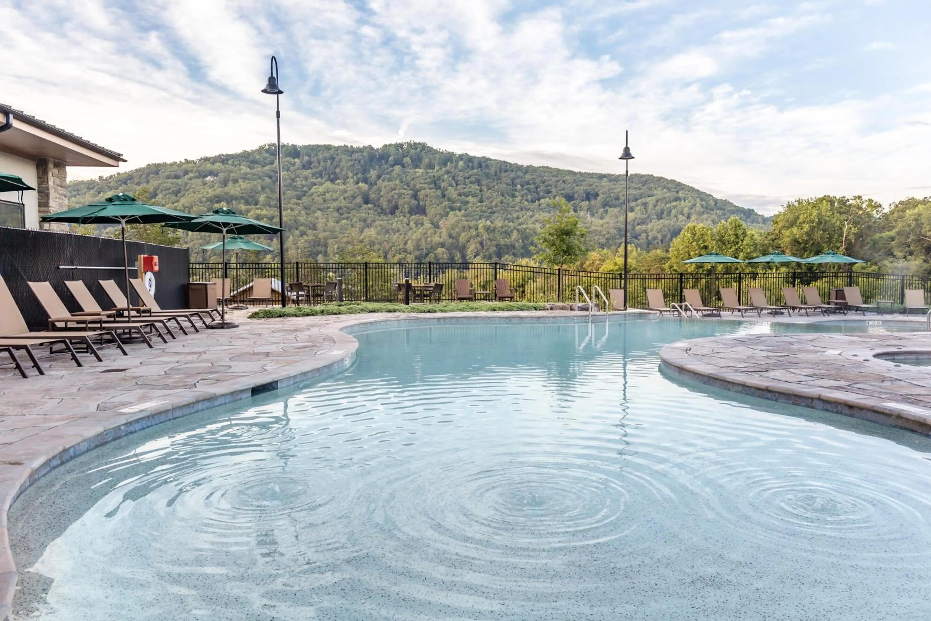Pool view in Hilton Vacation Club Mill Springs Lodge Pigeon Forge
