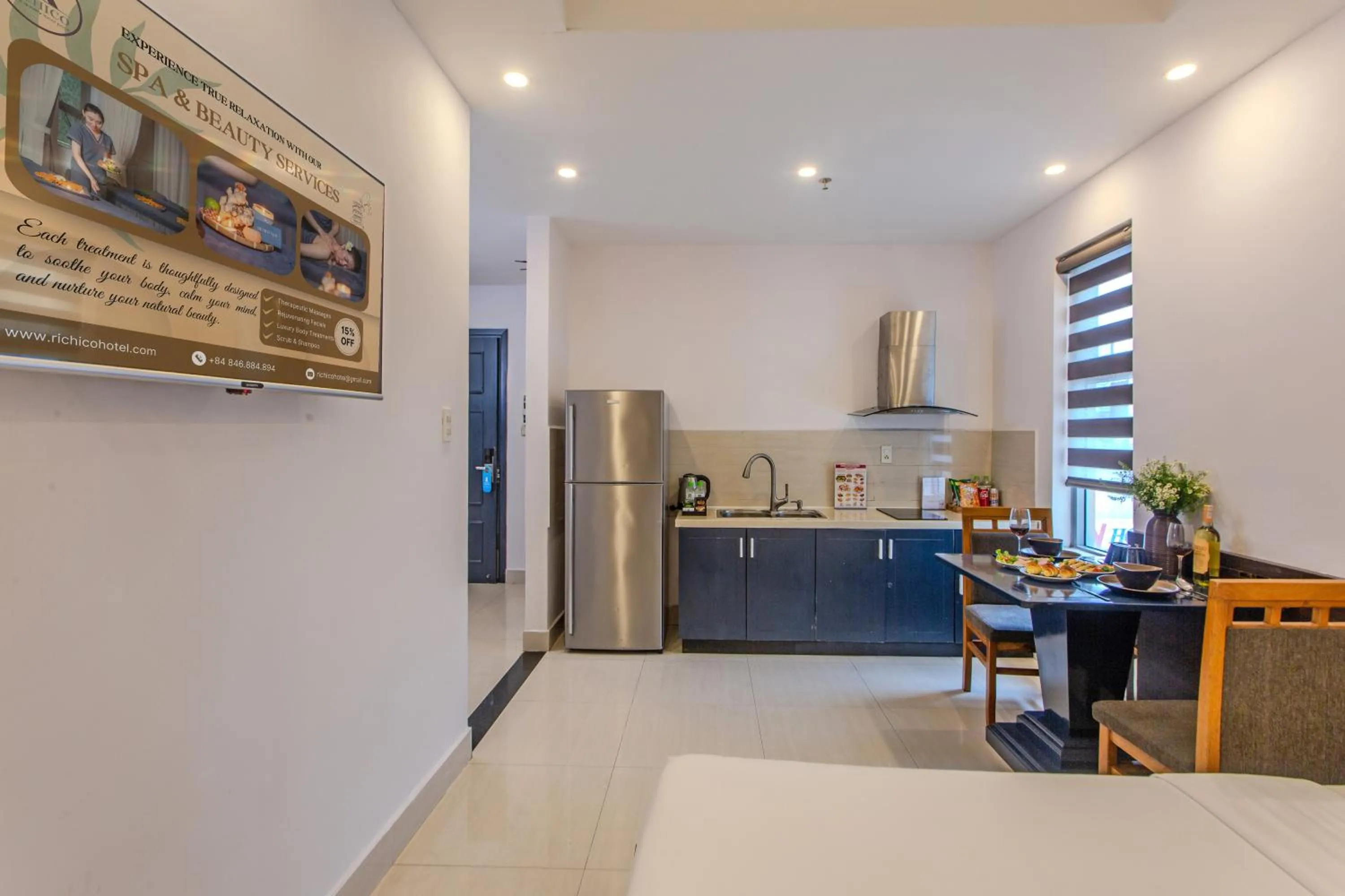 Kitchen or kitchenette in Richico Apartments And Hotel