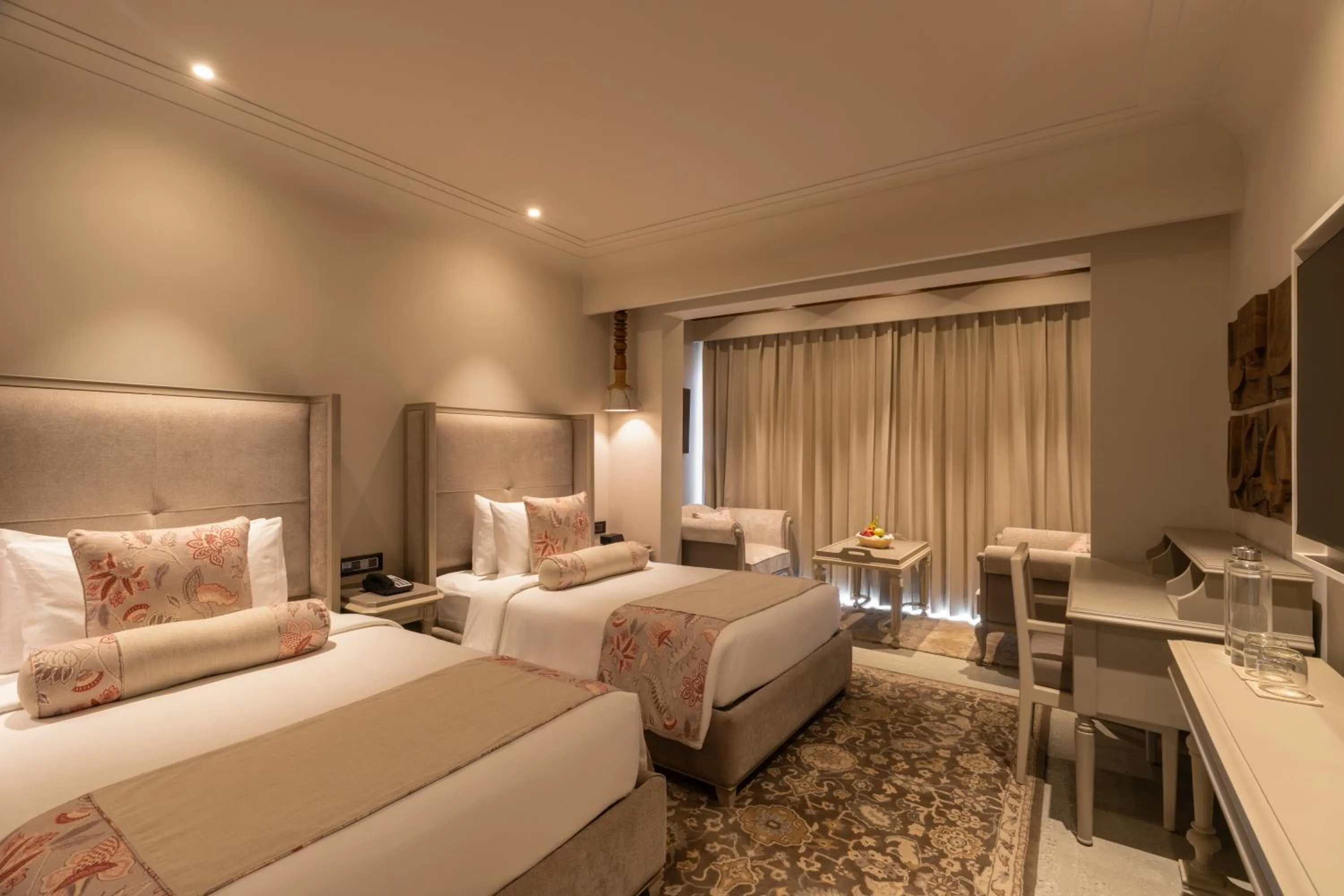 Communal lounge/ TV room, Bed in The Evren, Vagator - SLH-A Small Luxury Hotel