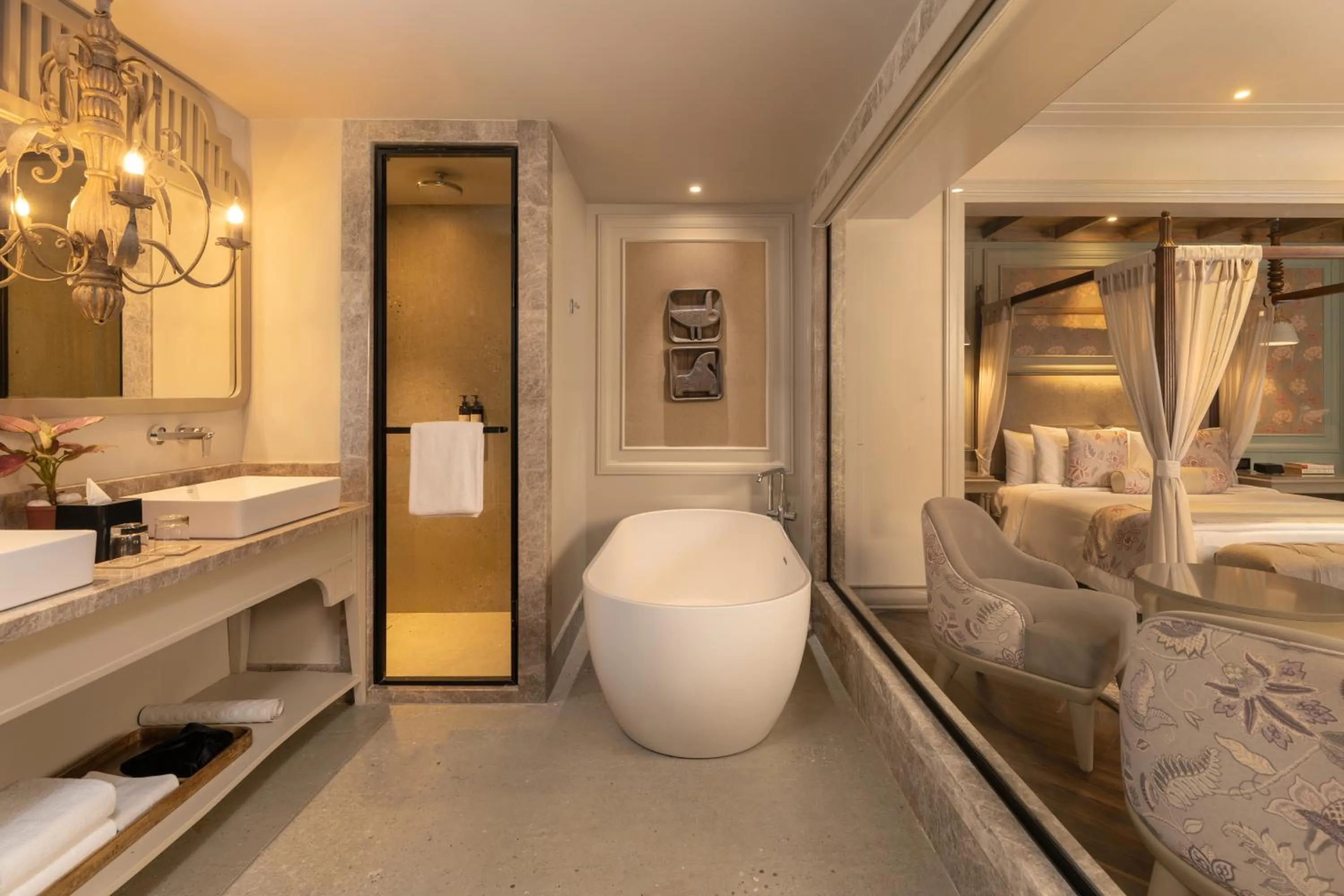 Bed in The Evren, Vagator - SLH-A Small Luxury Hotel