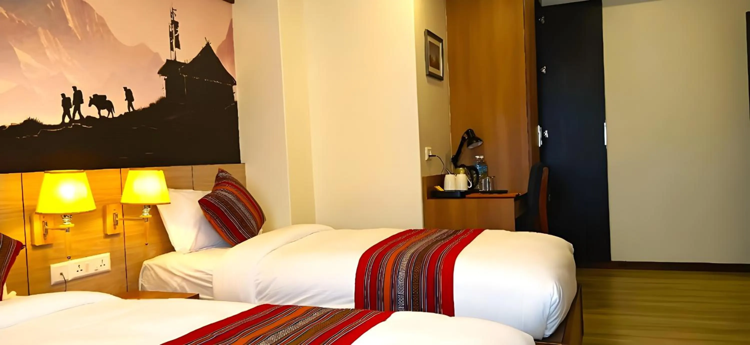 Bed in Hotel Sherpani