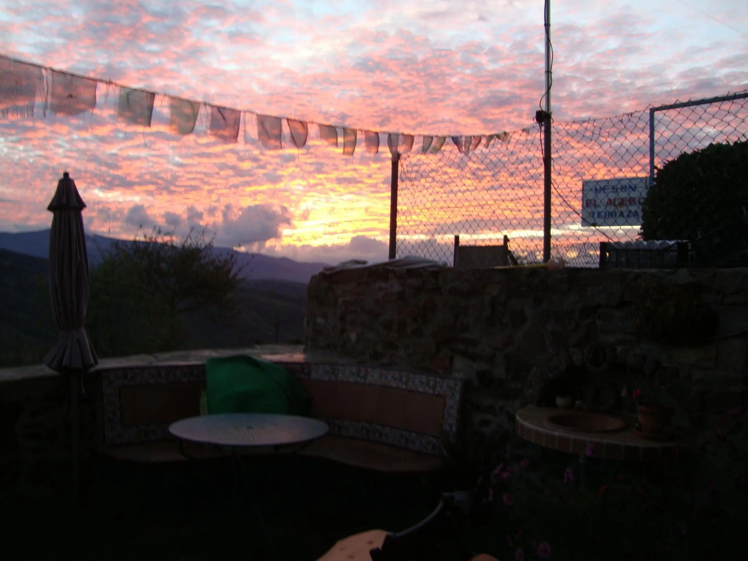 Sunset in La Trucha del Arco Iris