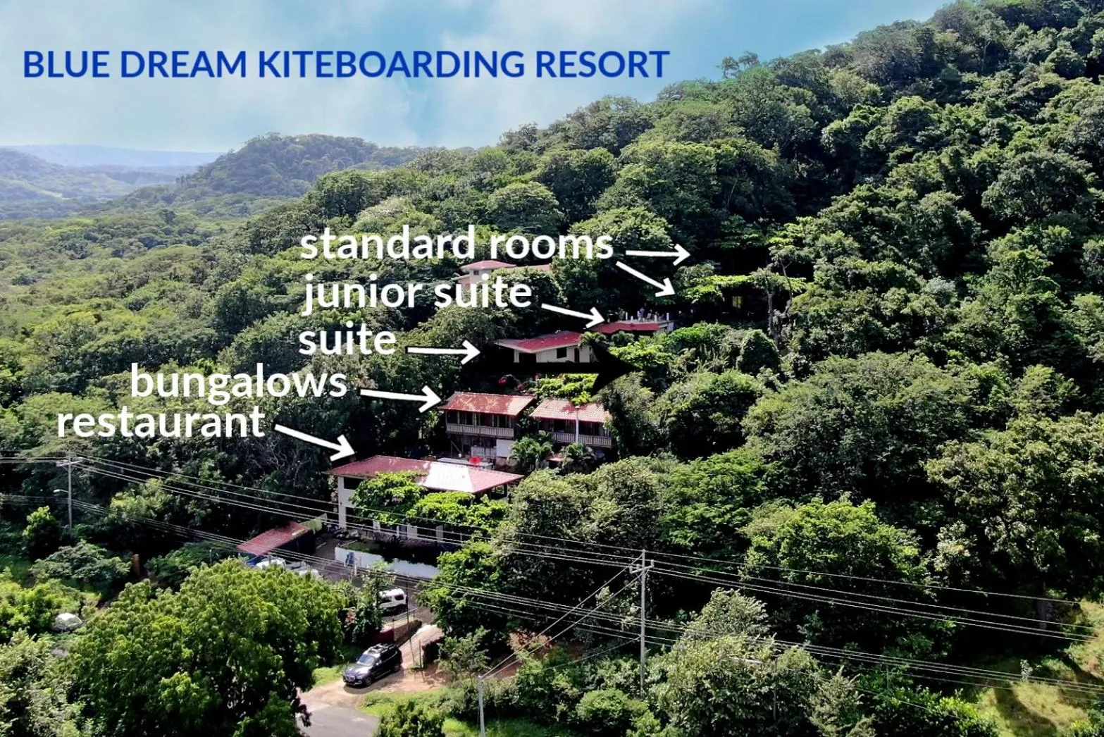 Bird's eye view in Blue Dream Kite Boarding Resort Costa Rica