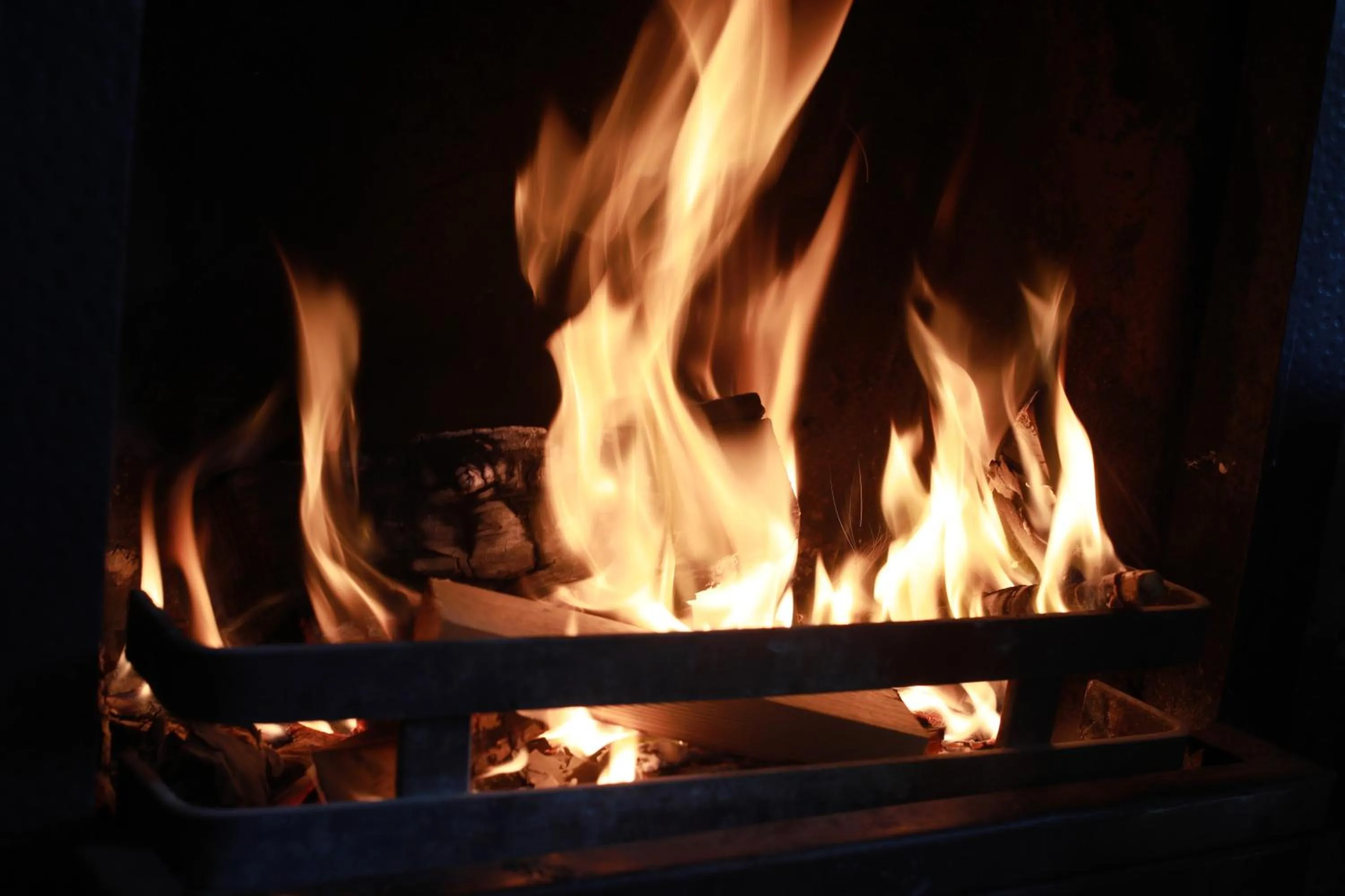 fireplace in OYO Glyn Valley Hotel