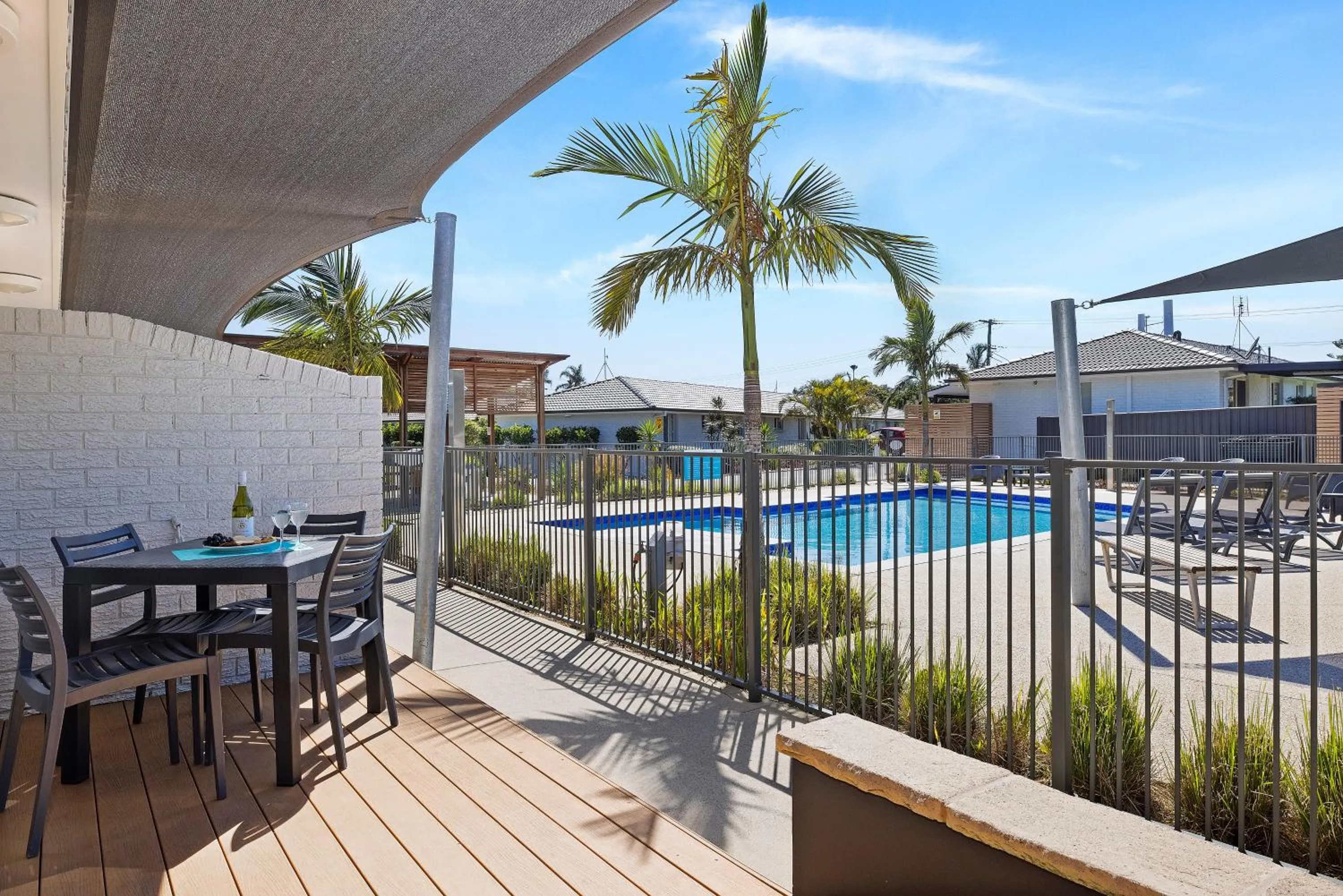 Pool view in Seaside Holiday Resort
