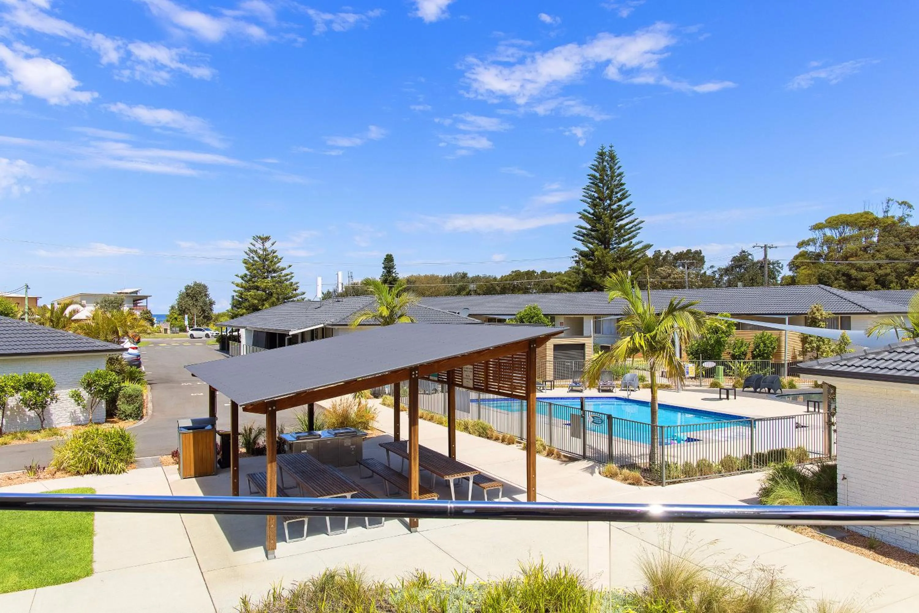 Pool view in Seaside Holiday Resort