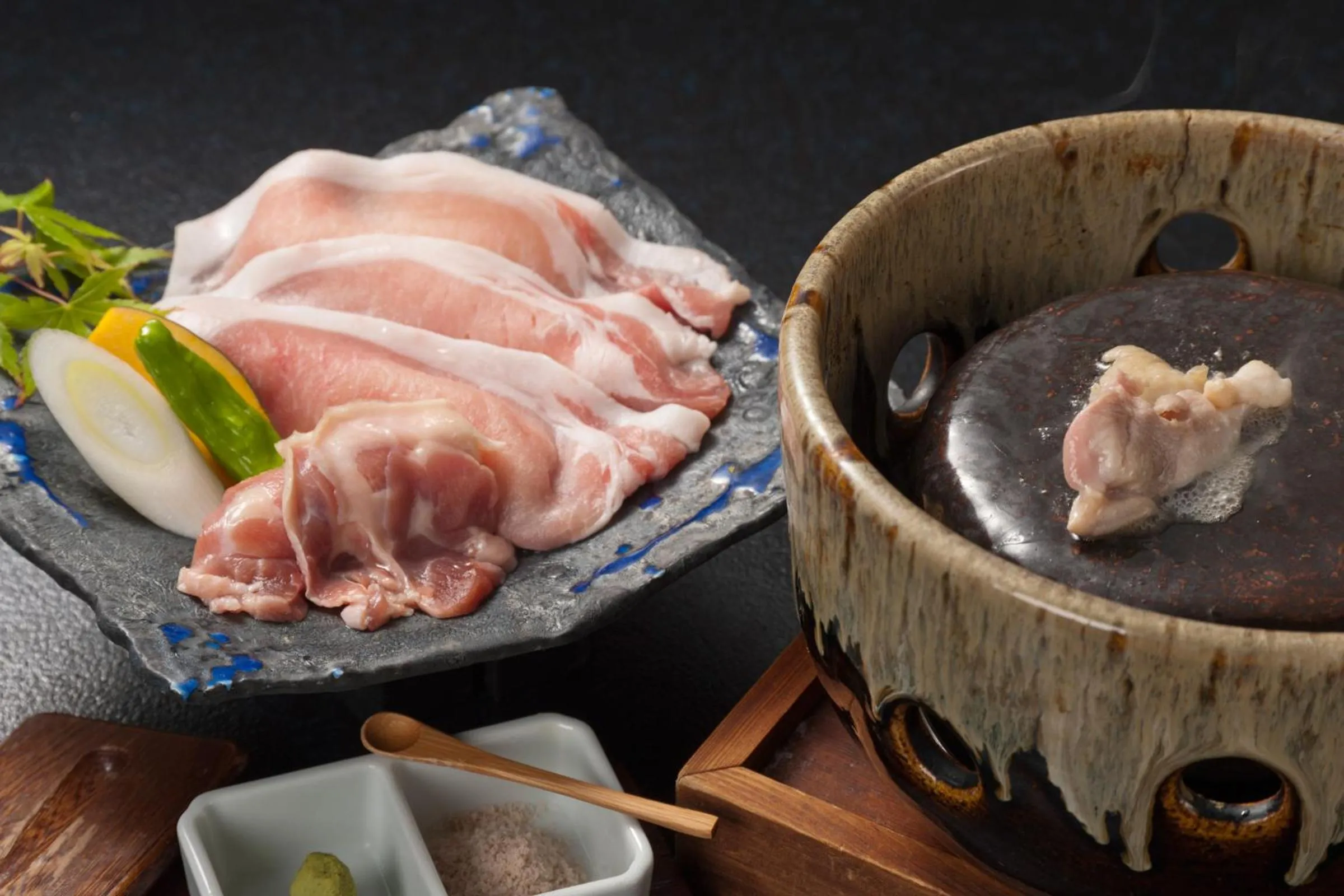 Food close-up in UmibenokakureyuSEIRYU海辺のかくれ湯清流