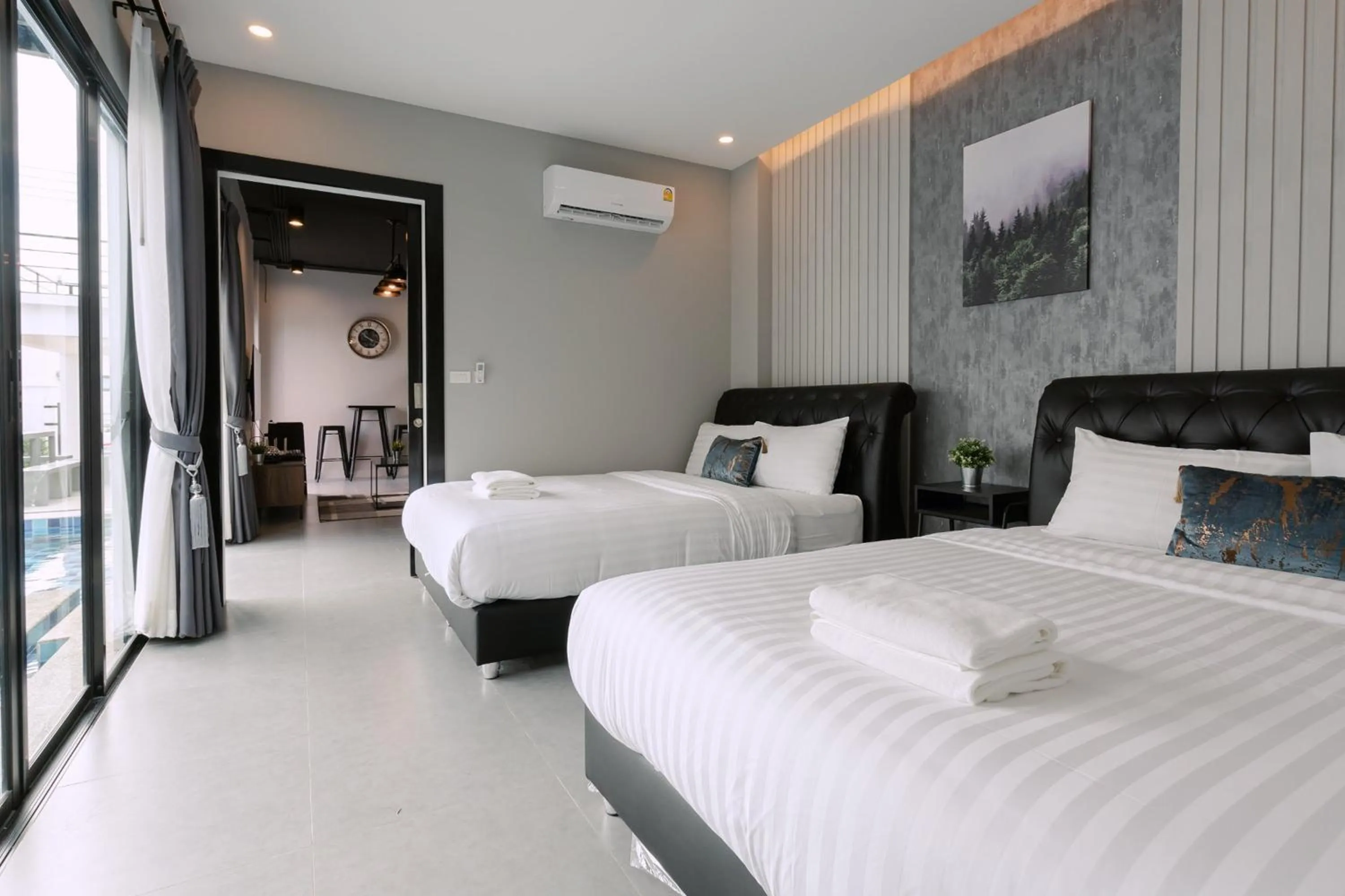 Bed in The Modern Pool Villa Hua Hin
