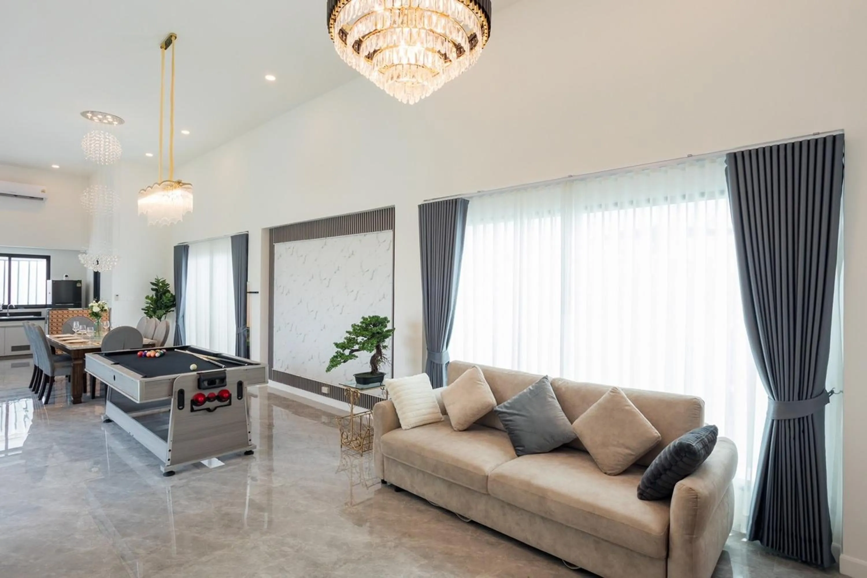 Seating area in The Modern Pool Villa Hua Hin