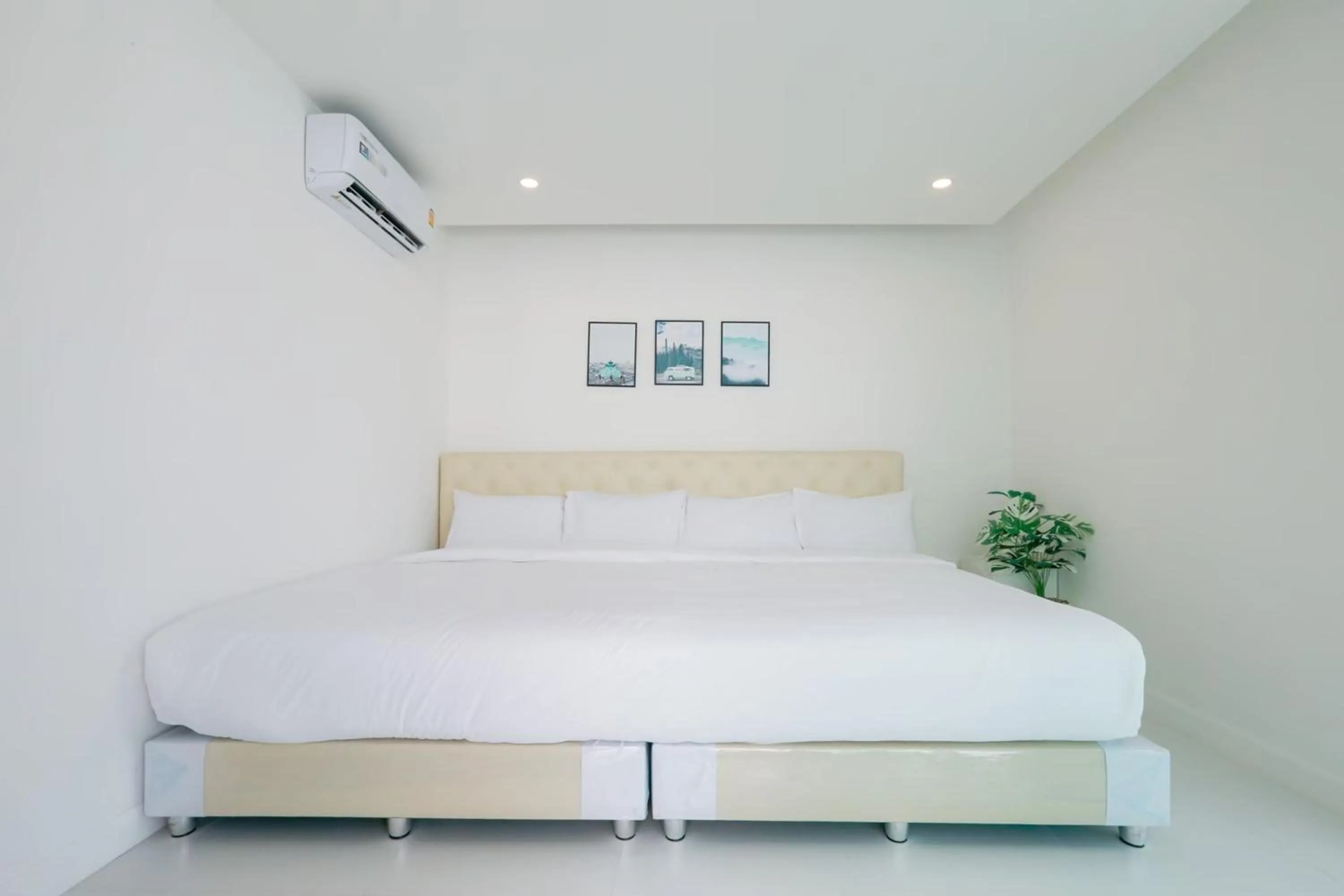 Bed in The Modern Pool Villa Hua Hin