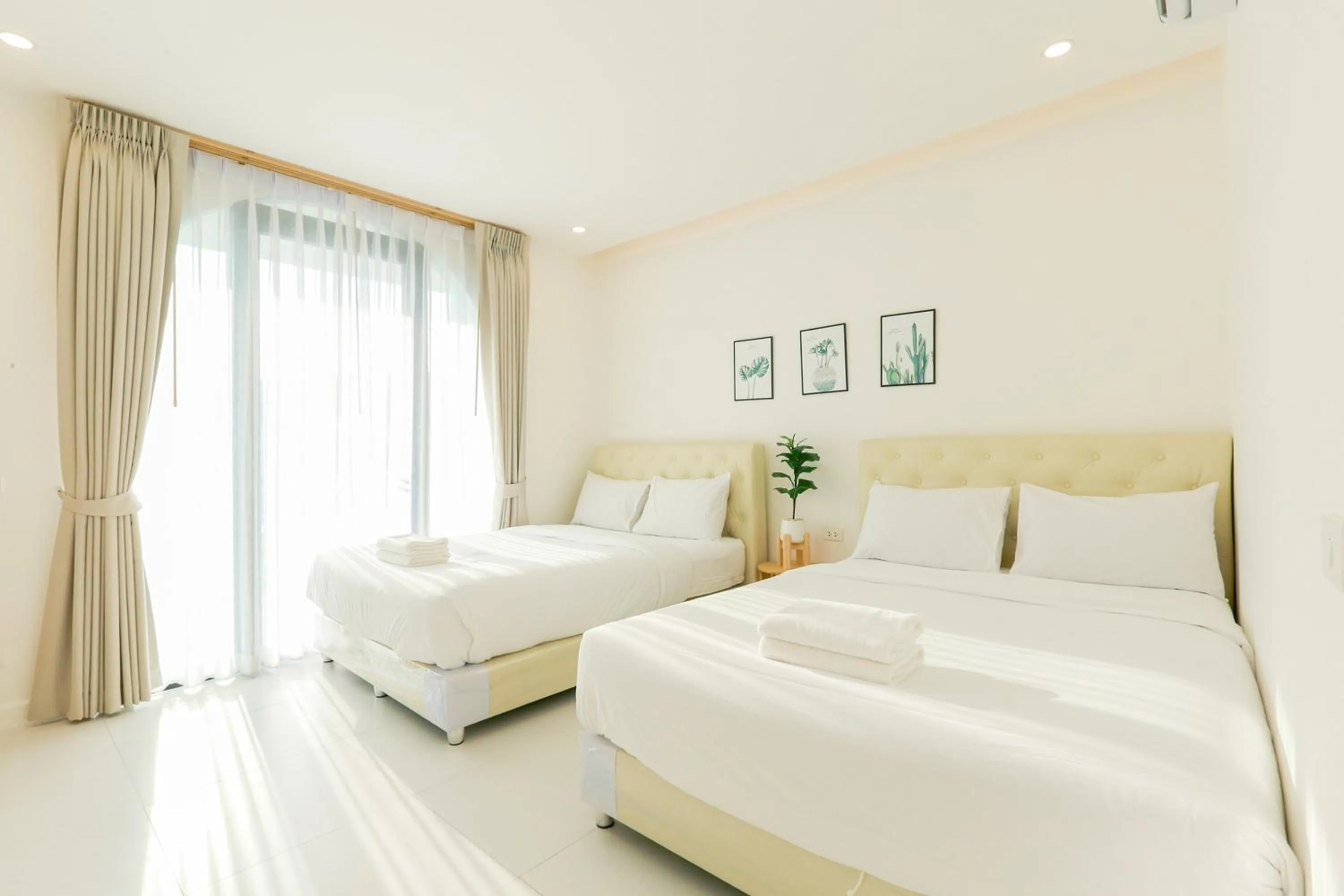 Bed in The Modern Pool Villa Hua Hin