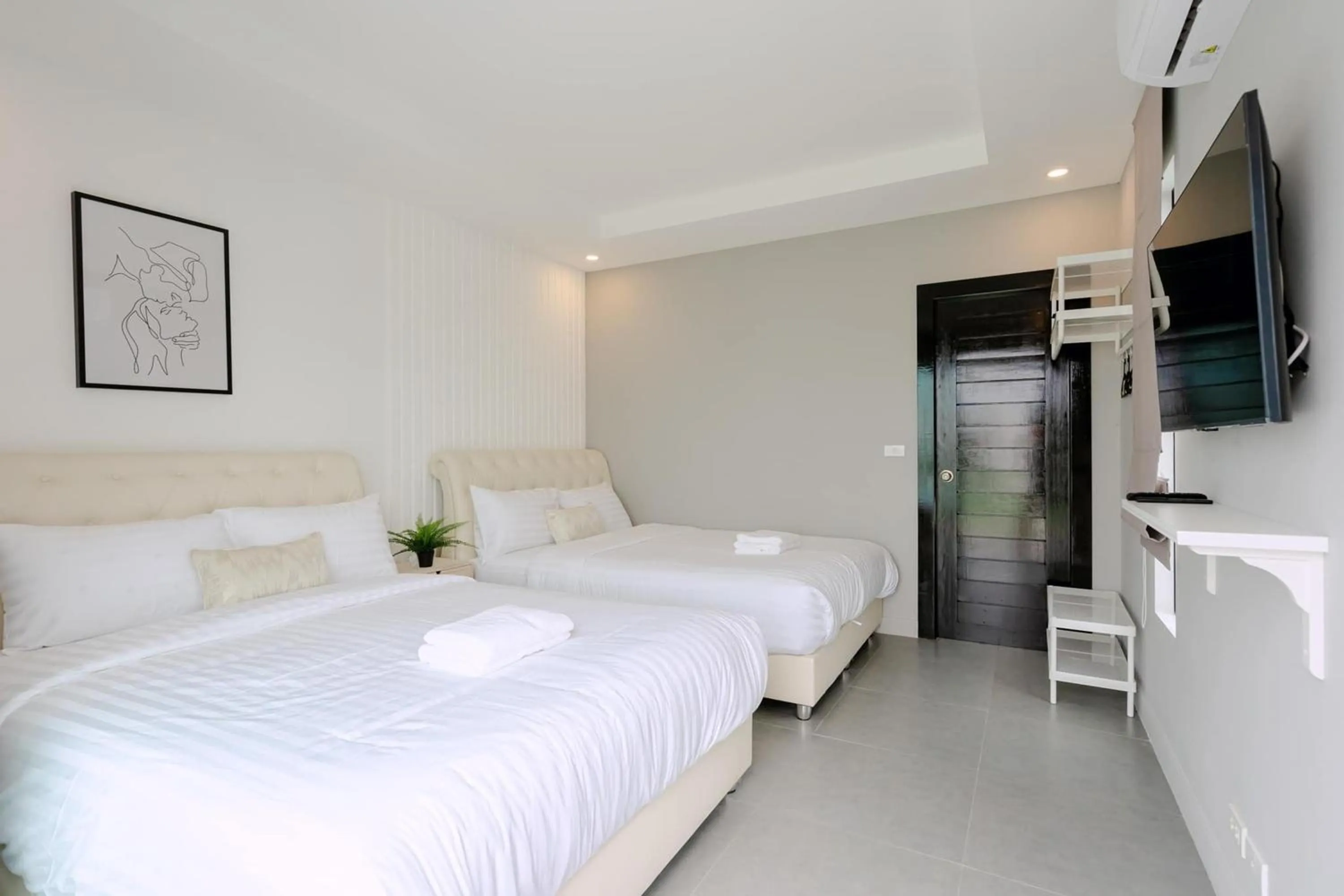 Bed in The Modern Pool Villa Hua Hin