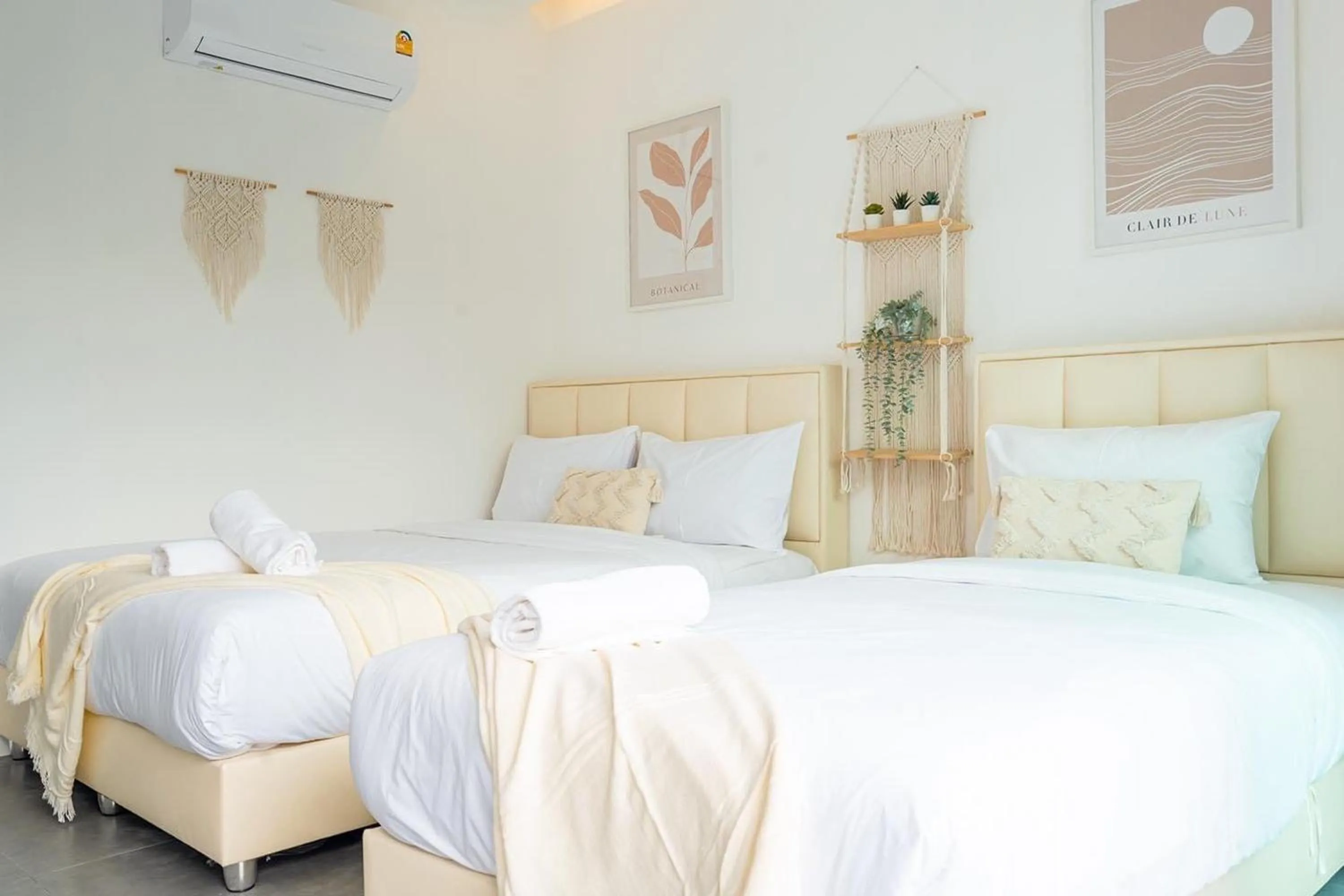 Bed in The Modern Pool Villa Hua Hin