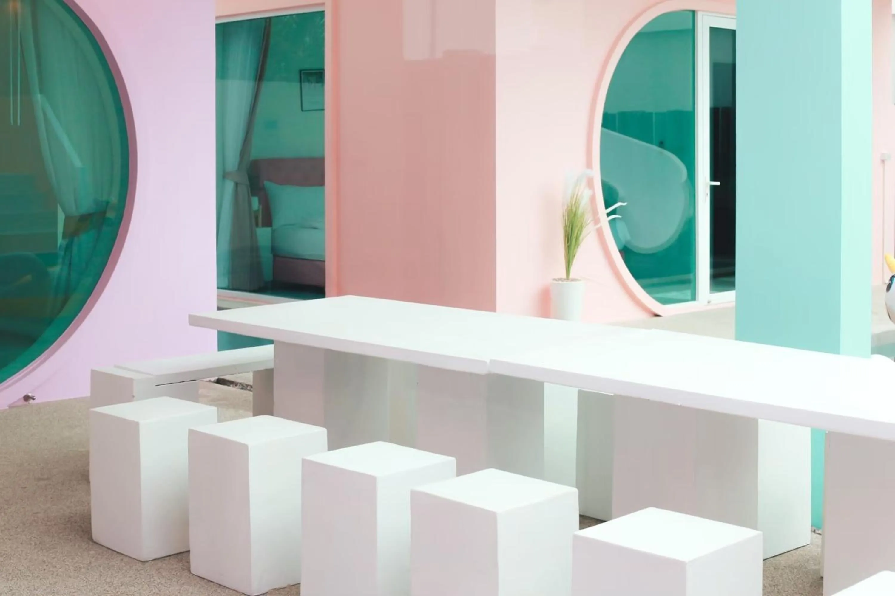 Seating area in The Modern Pool Villa Hua Hin