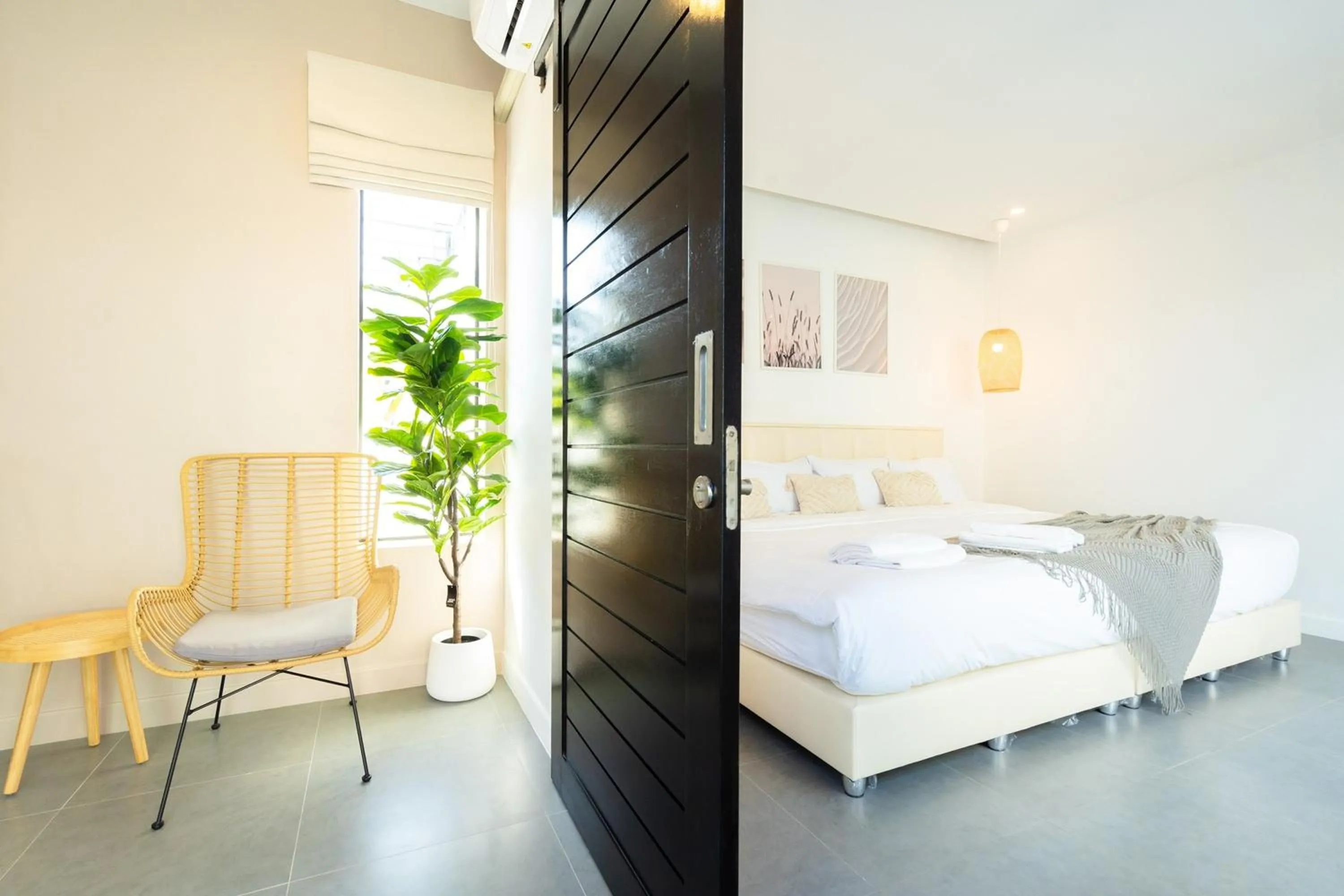 Bed in The Modern Pool Villa Hua Hin