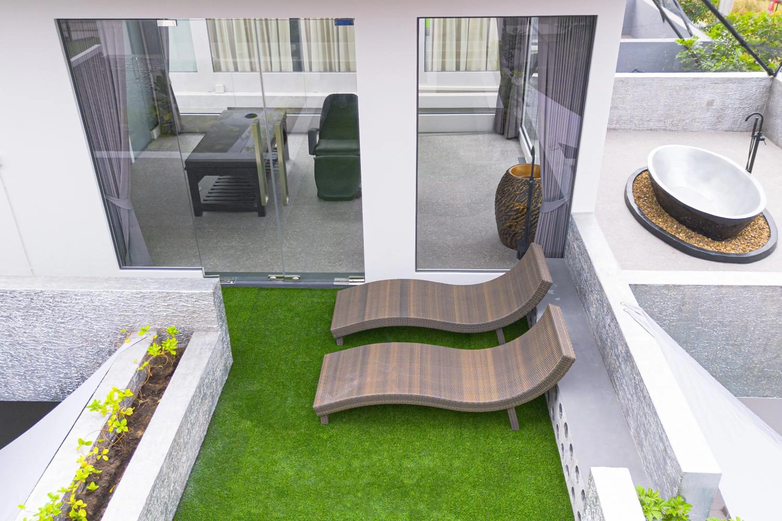 Seating area in The Modern Pool Villa Hua Hin