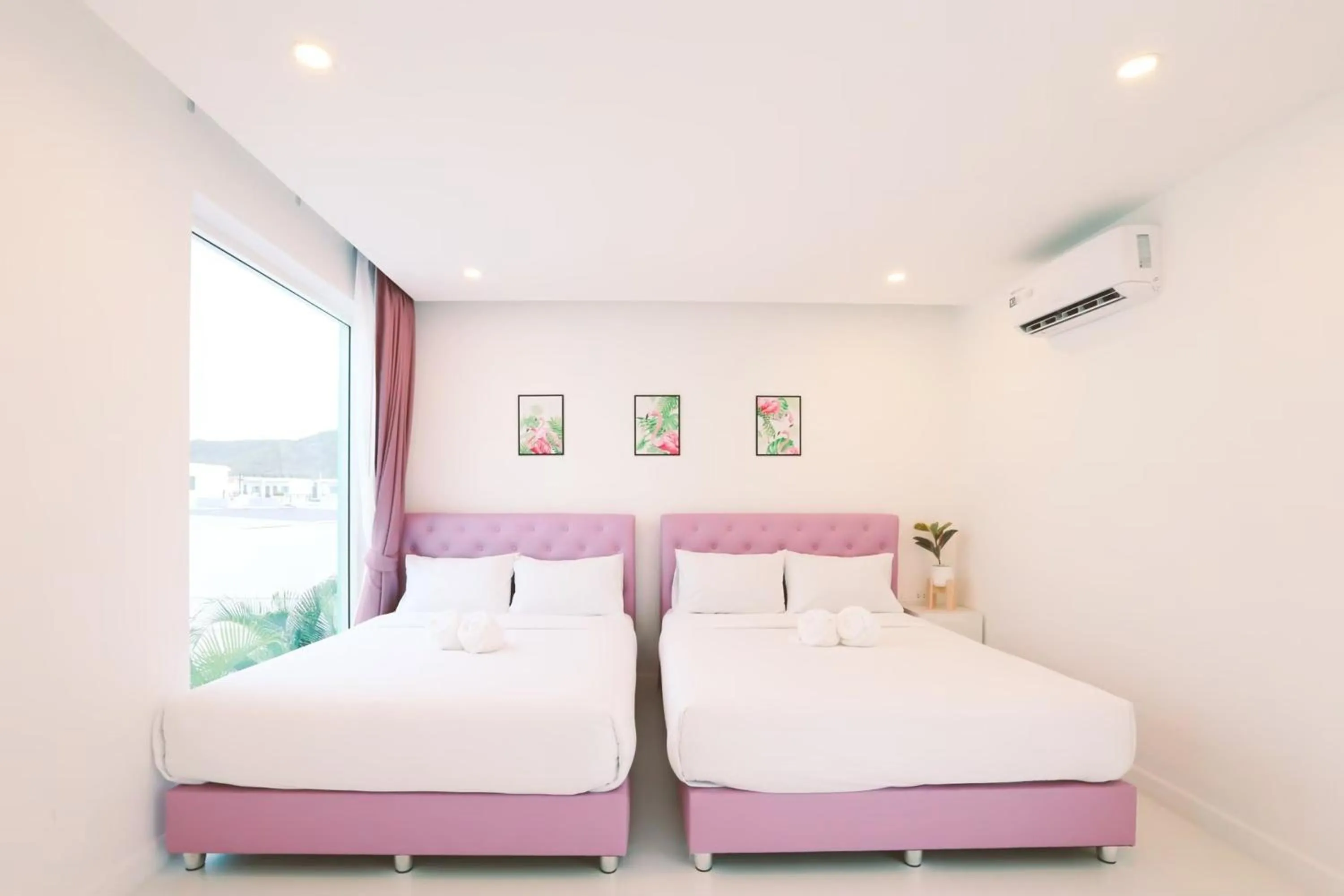 Bed in The Modern Pool Villa Hua Hin