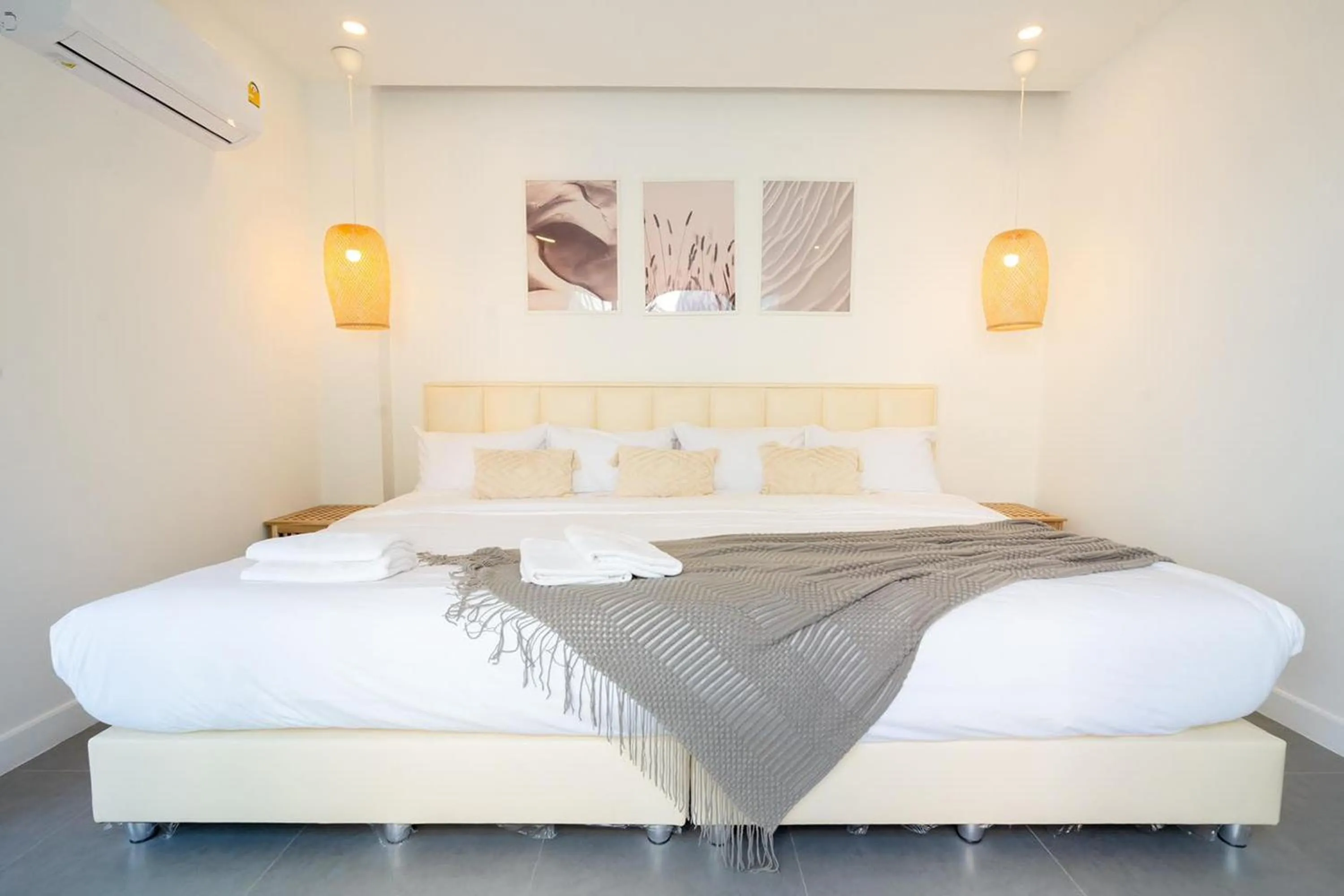 Bed in The Modern Pool Villa Hua Hin