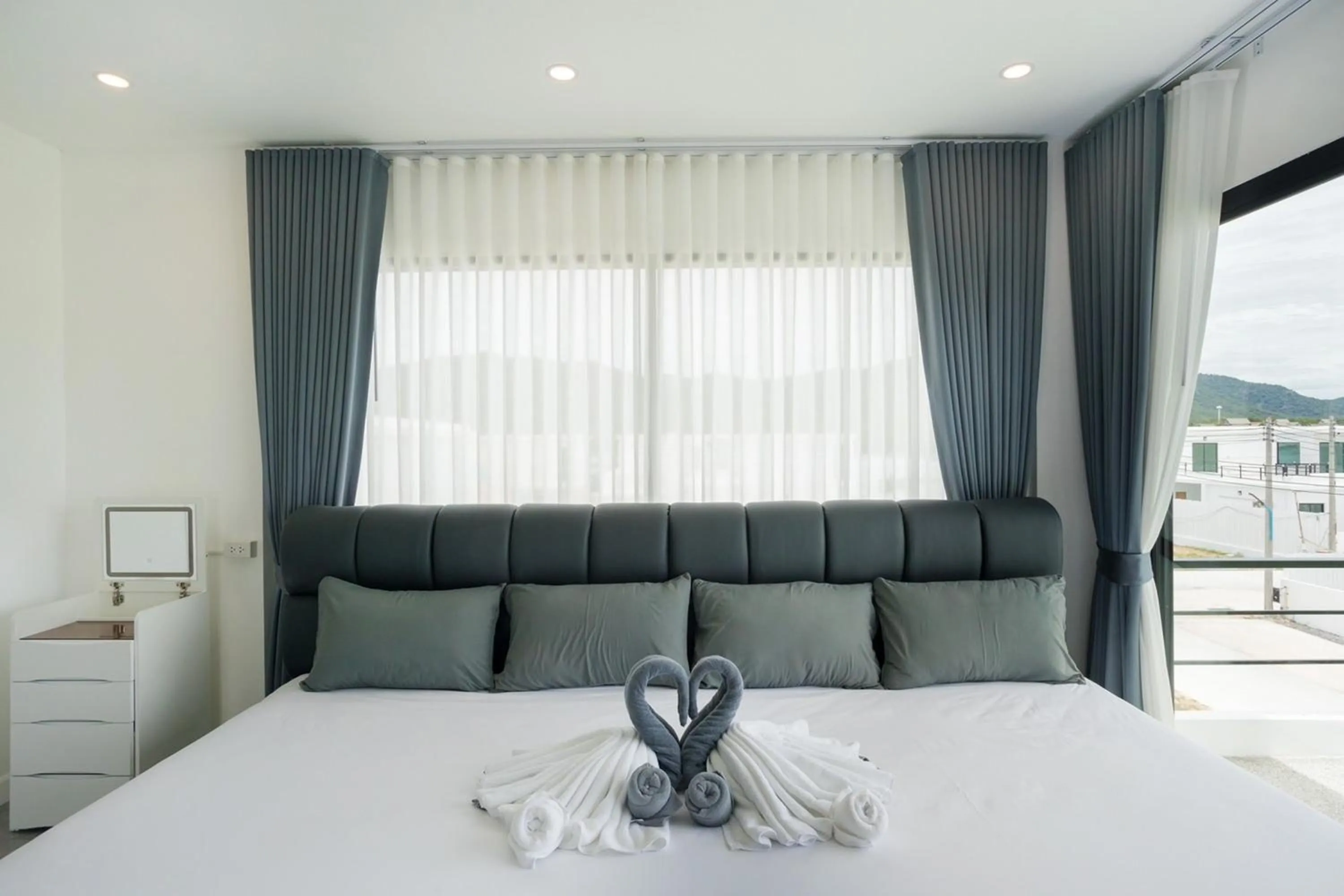 Bed in The Modern Pool Villa Hua Hin