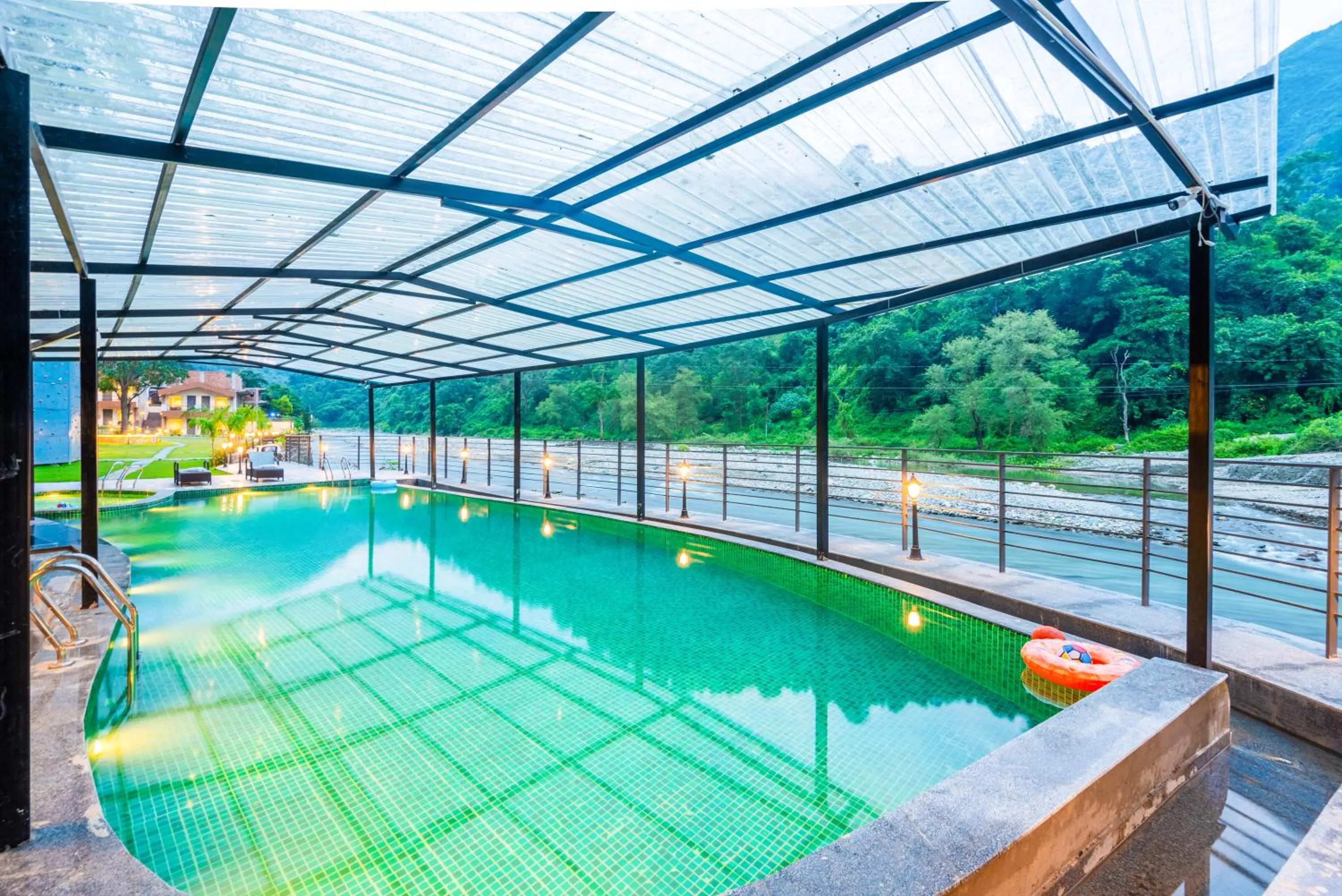 Pool view in DLS Divine River Resort and Spa, Rishikesh