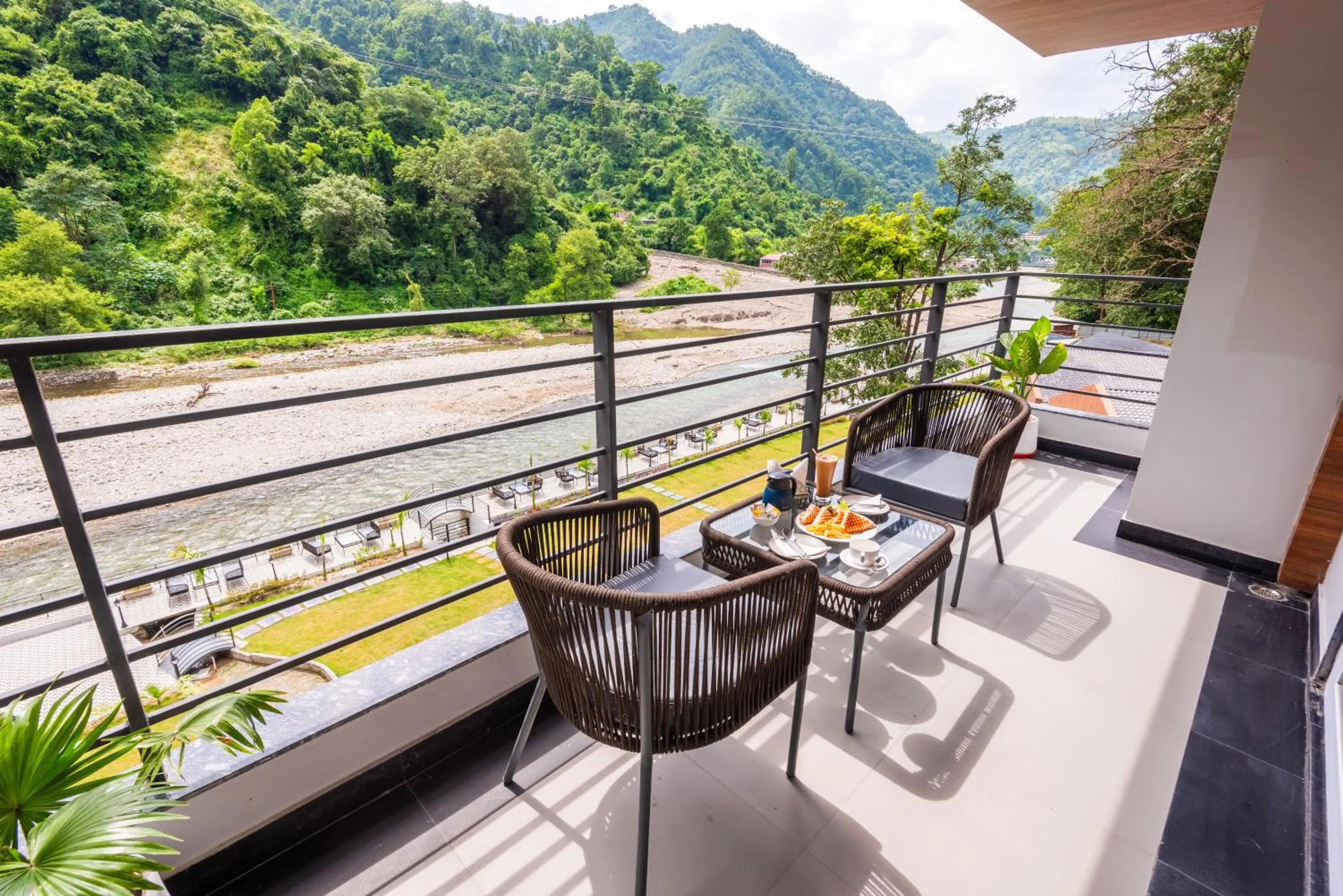 Balcony/Terrace in DLS Divine River Resort and Spa, Rishikesh