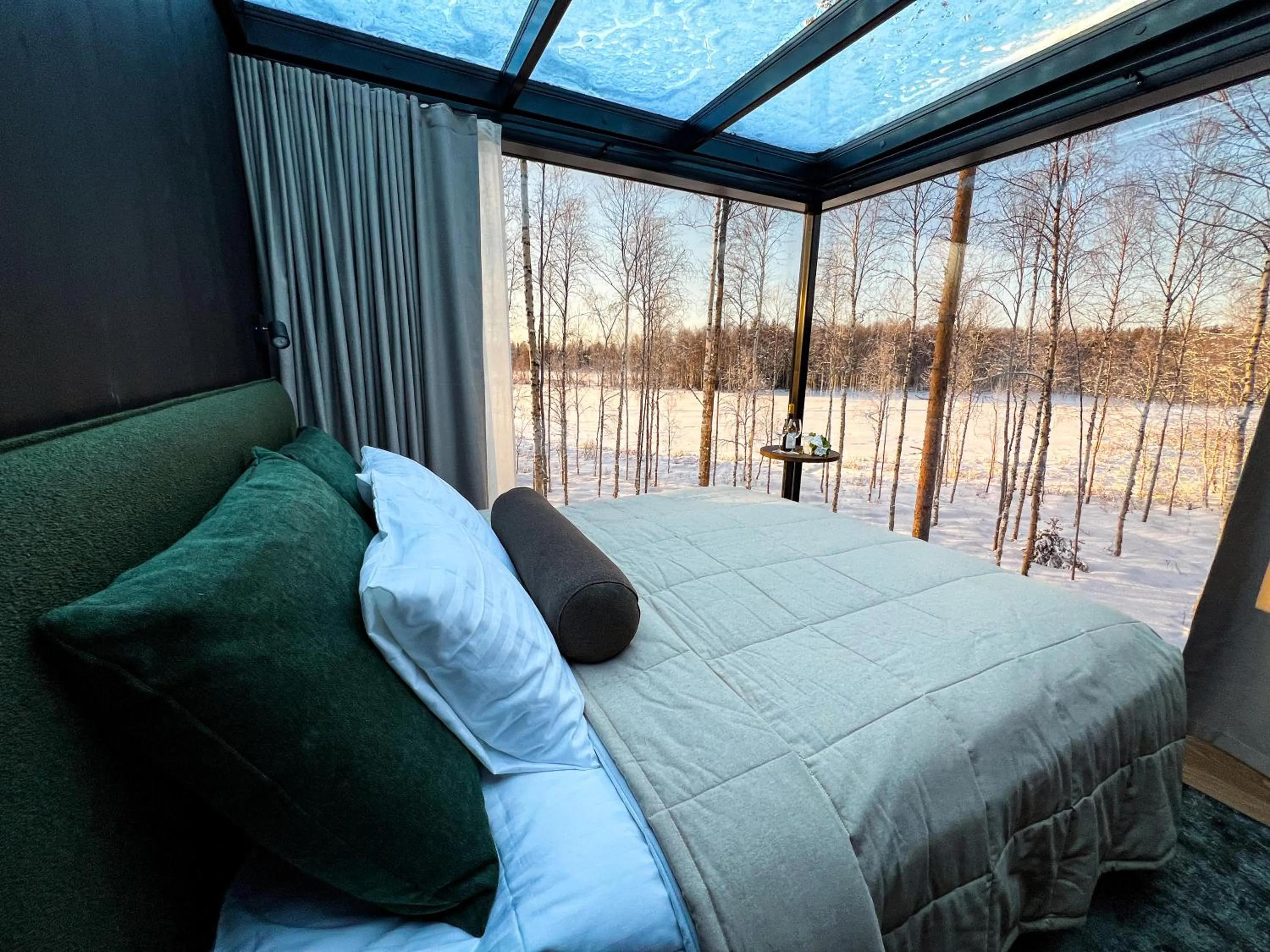 Bed in Silver Birch Resort Lapland
