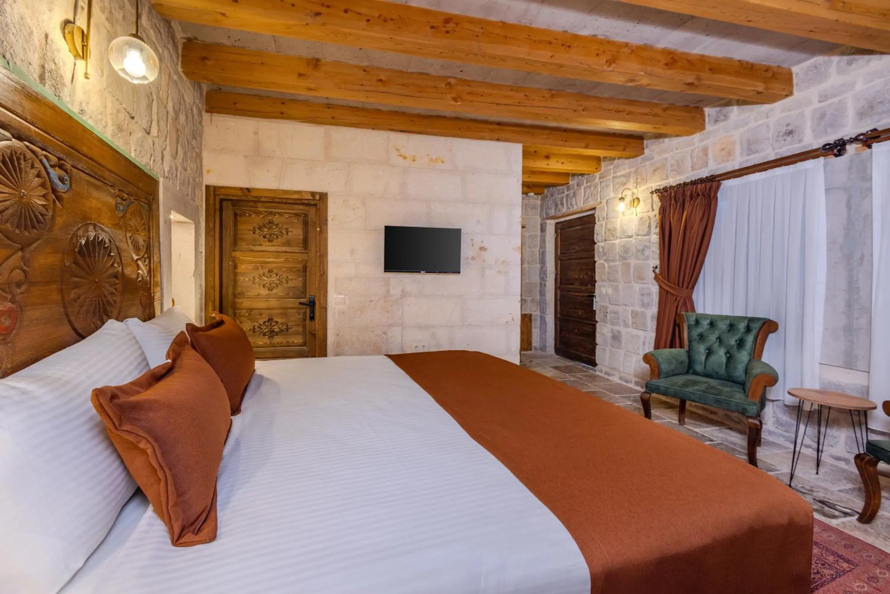 Deluxe Double Room with Balcony in Gala Cave Cappadocia Deluxe Double Room with Balcony in Gala Cave Cappadocia