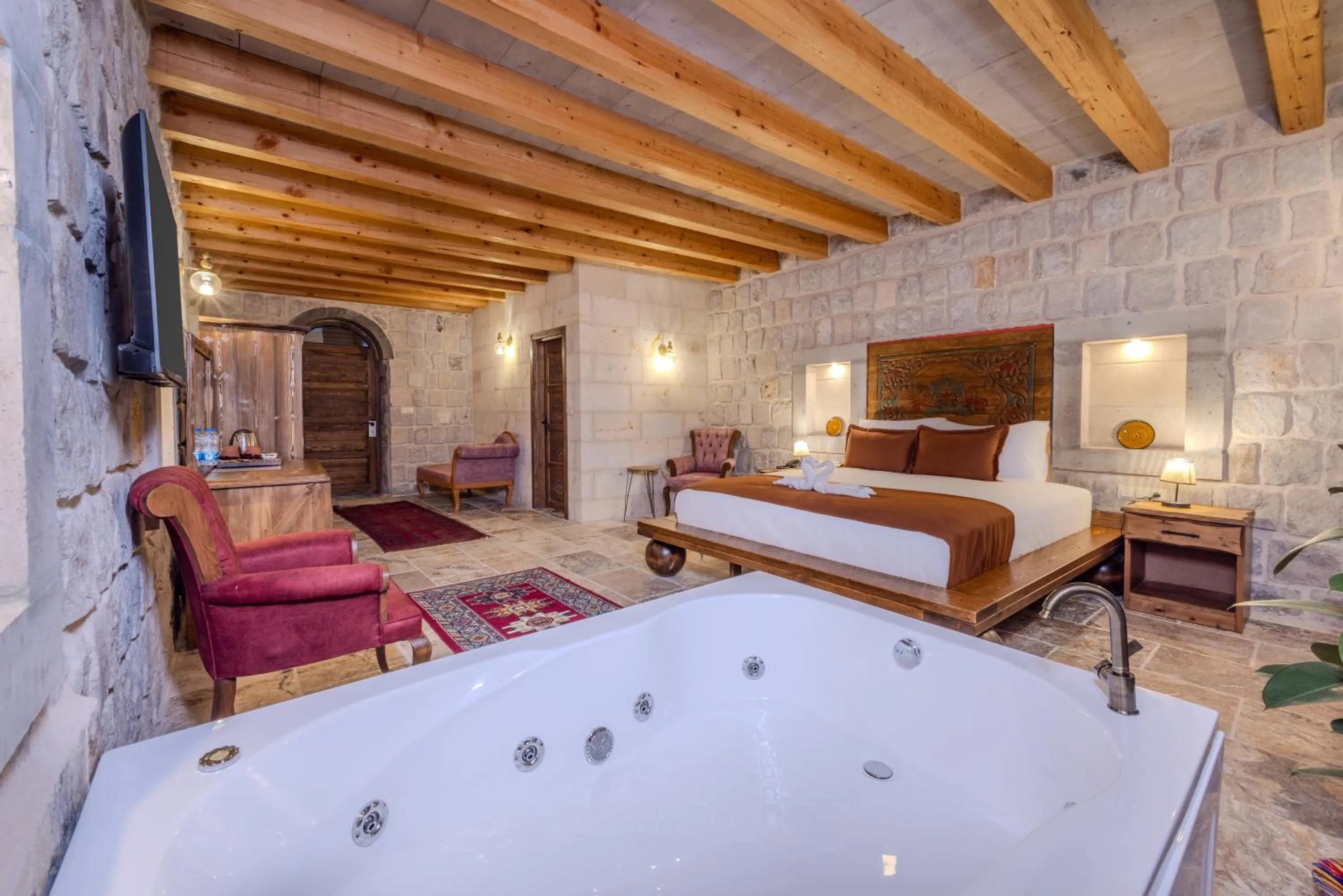 Bed in Gala Cave Cappadocia