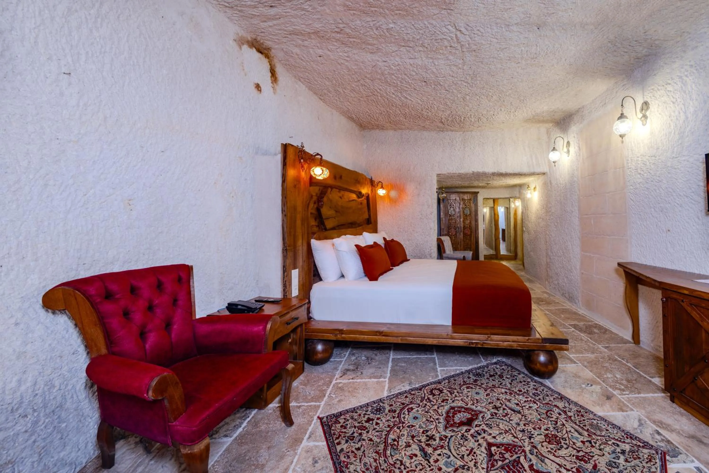Living room, Bed in Gala Cave Cappadocia