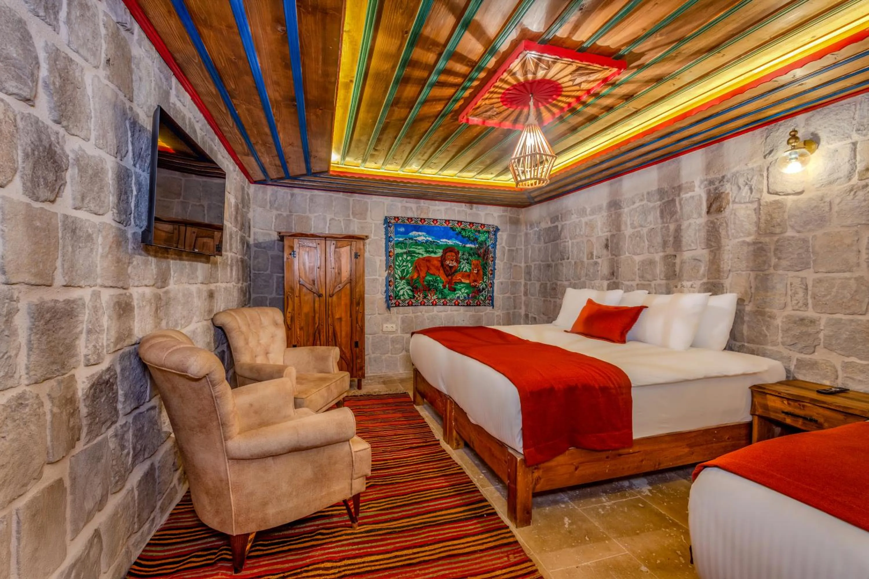 Photo of the whole room, Bed in Gala Cave Cappadocia