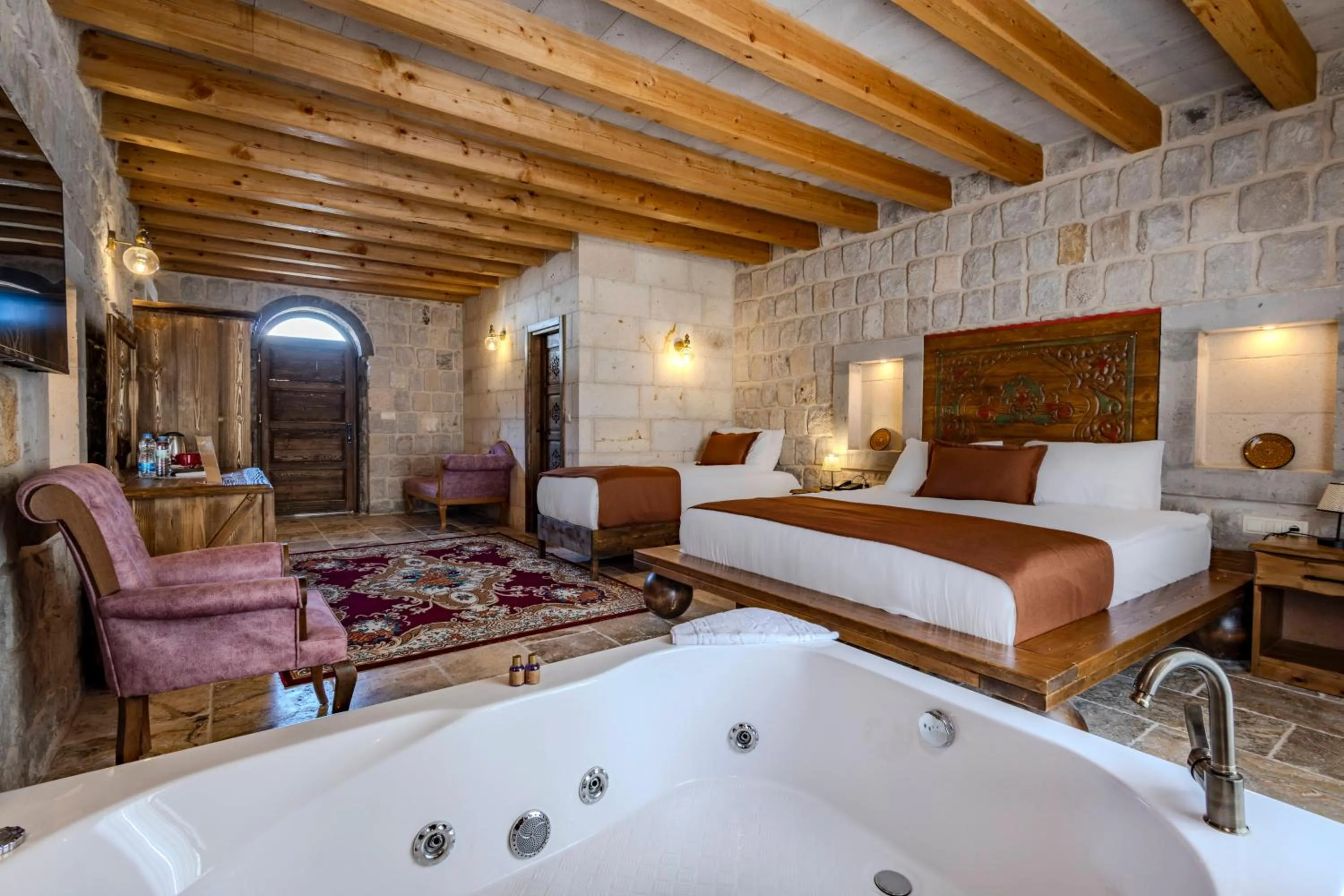 Bed in Gala Cave Cappadocia