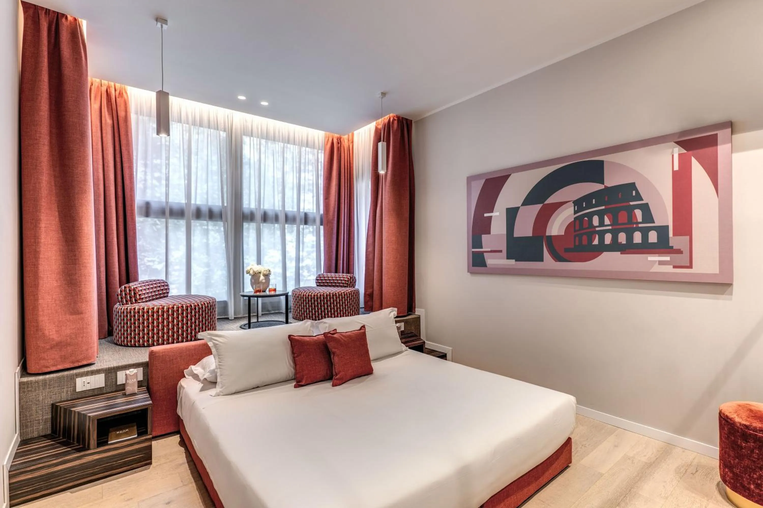 Bed in Parioli Cube Hotel