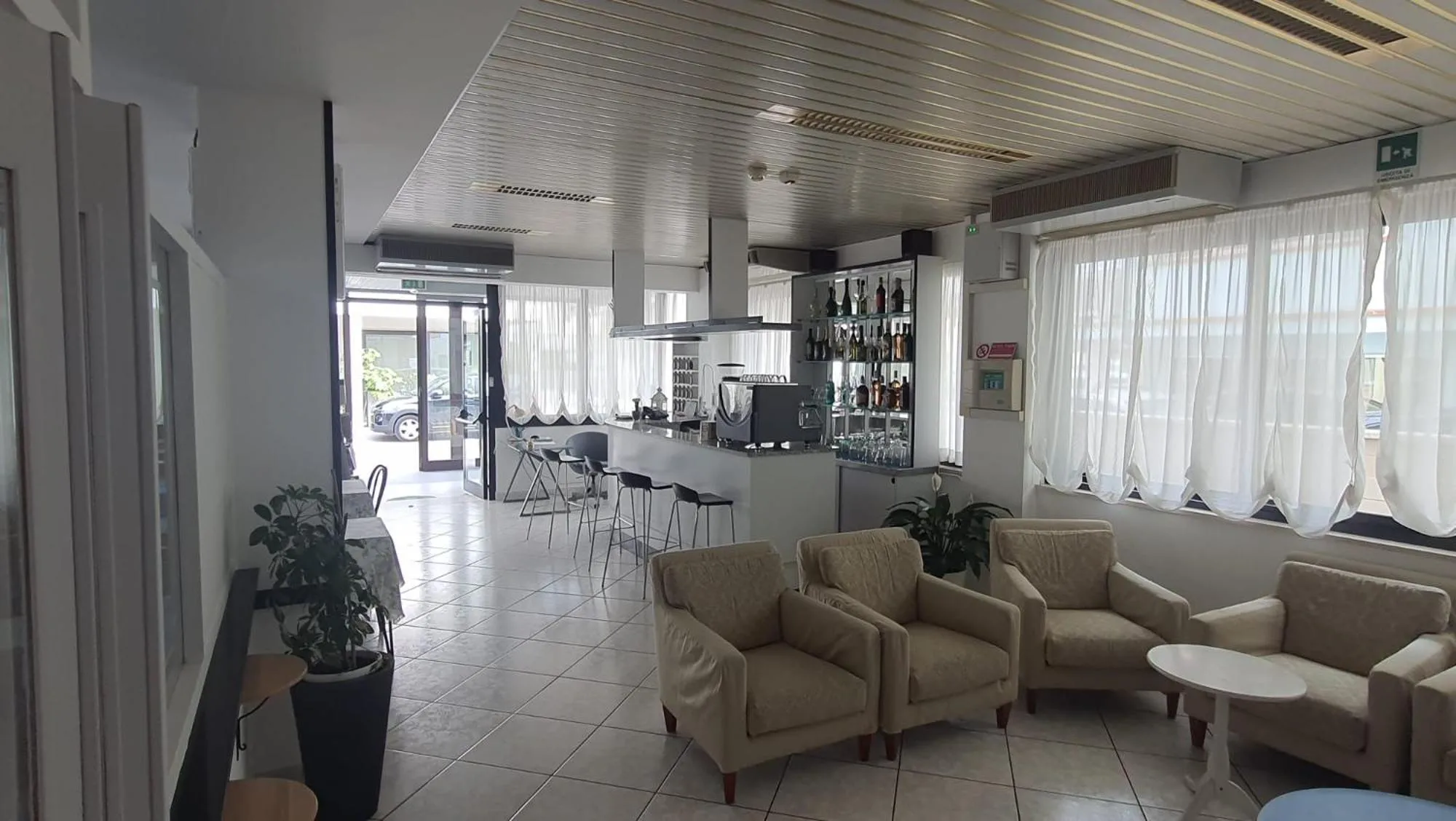 Seating area in Hotel Luca