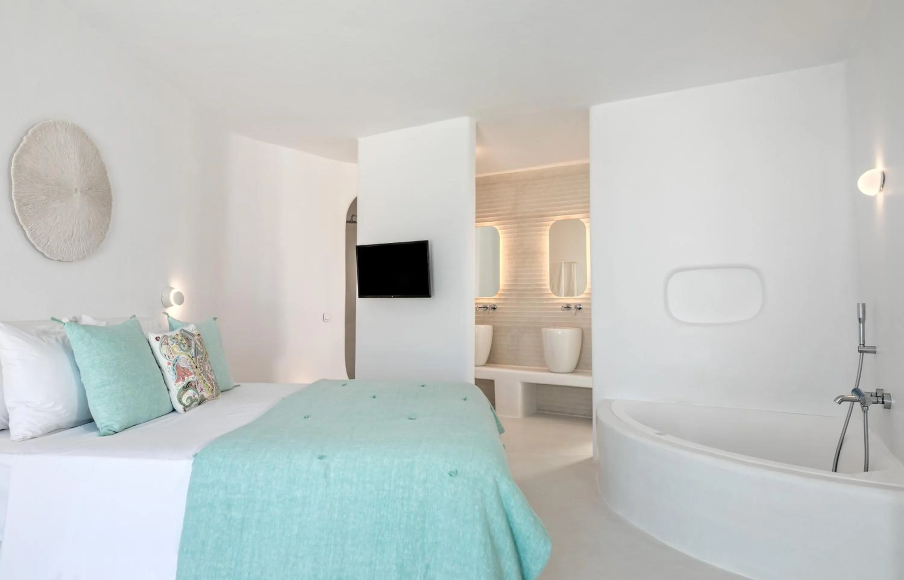 Bedroom, Bed in Lilly Residence-All Sea View Suites, Adults Only